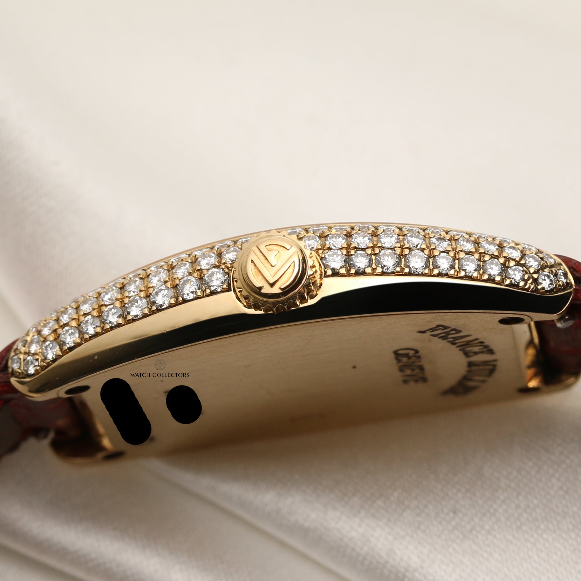 Franck Muller 18K Yellow Gold Diamond Bezel Second Hand Watch Collectors 5