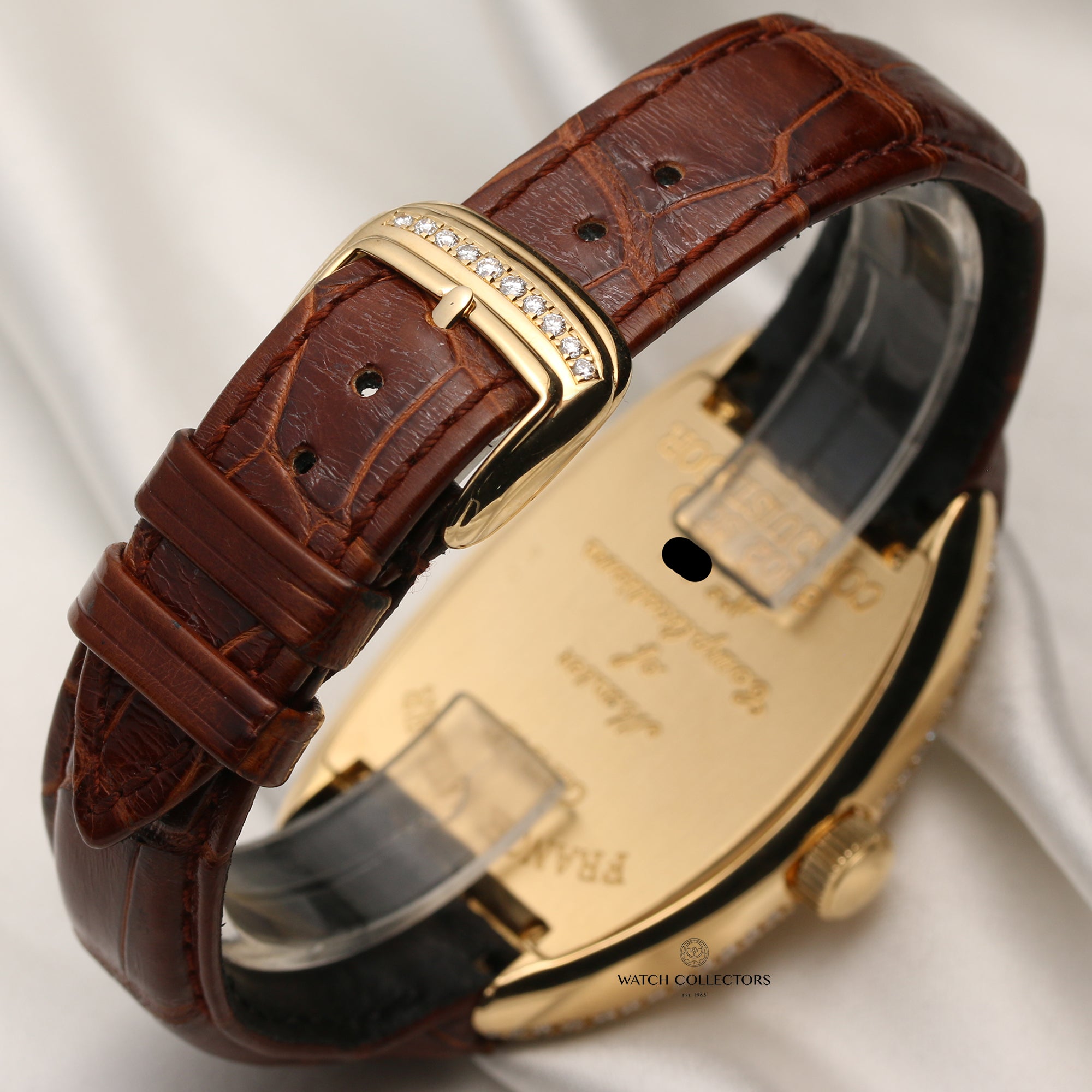 Franck Muller Conquistador 8002 SC D 18K Yellow Gold Diamond Second Hand Watch Collectors 7