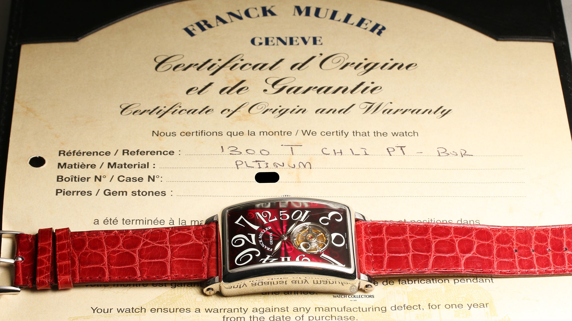 Franck Muller Crazy Hour Long Island 1300 Tourbillon Platinum Second Hand Watch Collectors 11