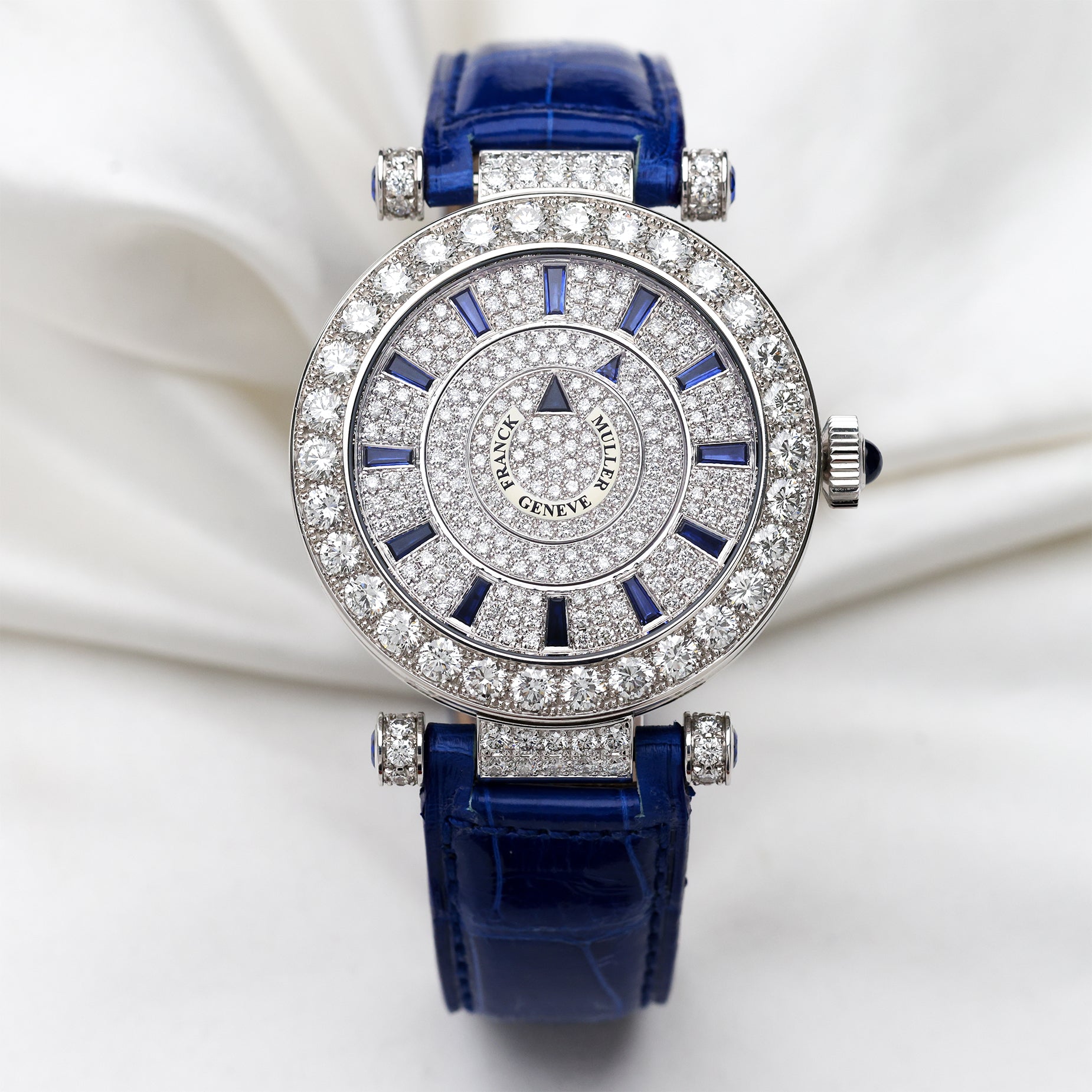 Franck Muller Diamond Sapphire Second Hand Watch Collectors 1