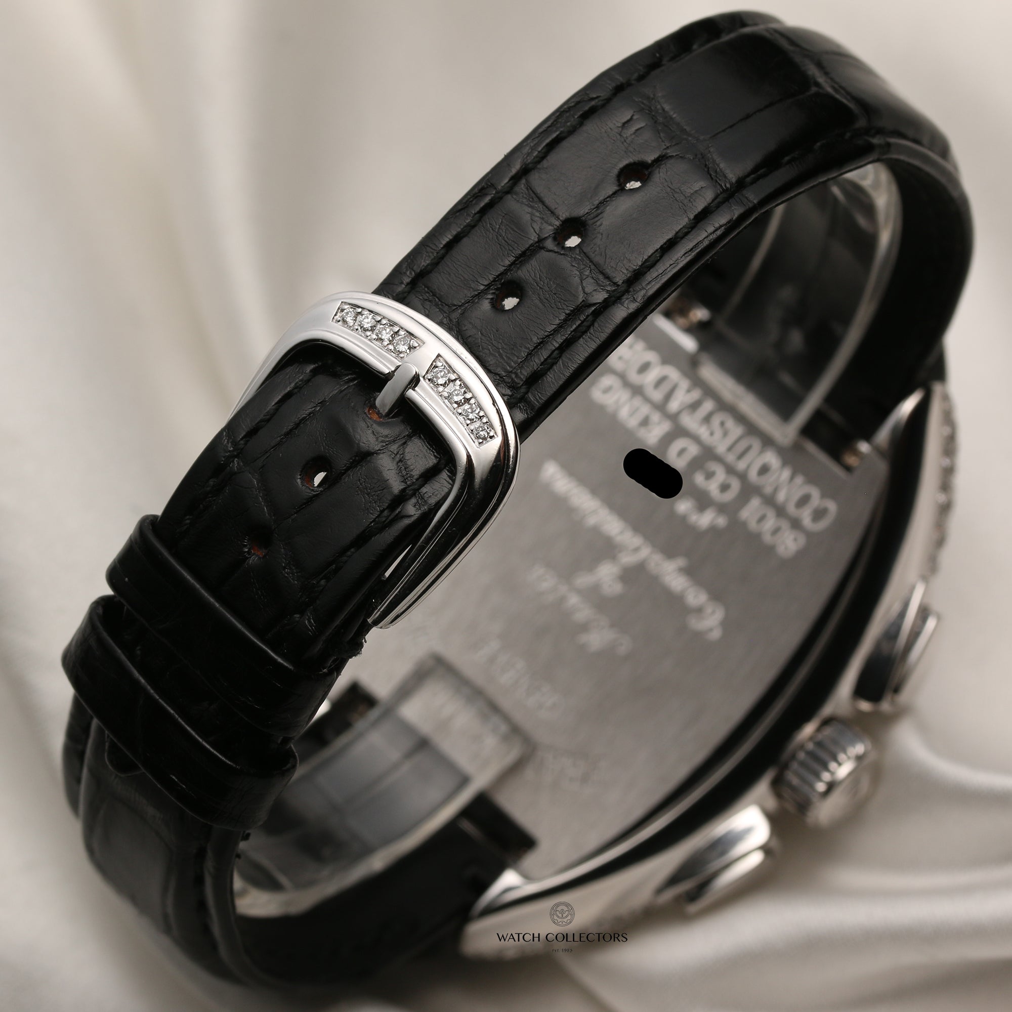 Franck Muller King Conquistador 8001 CC D 18K White Gold Diamond Second Hand Watch Collectors 8