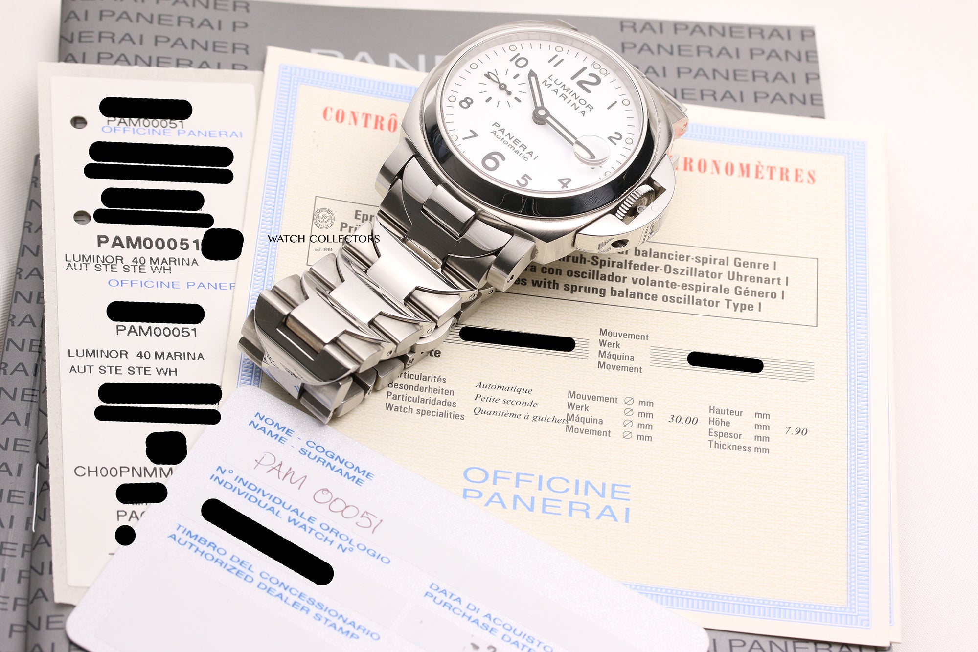 Full-Set-Panerai-Luminor-Marina-PAM00051-Stainless-Steel-Second-Hand-Watch-Collectors-7