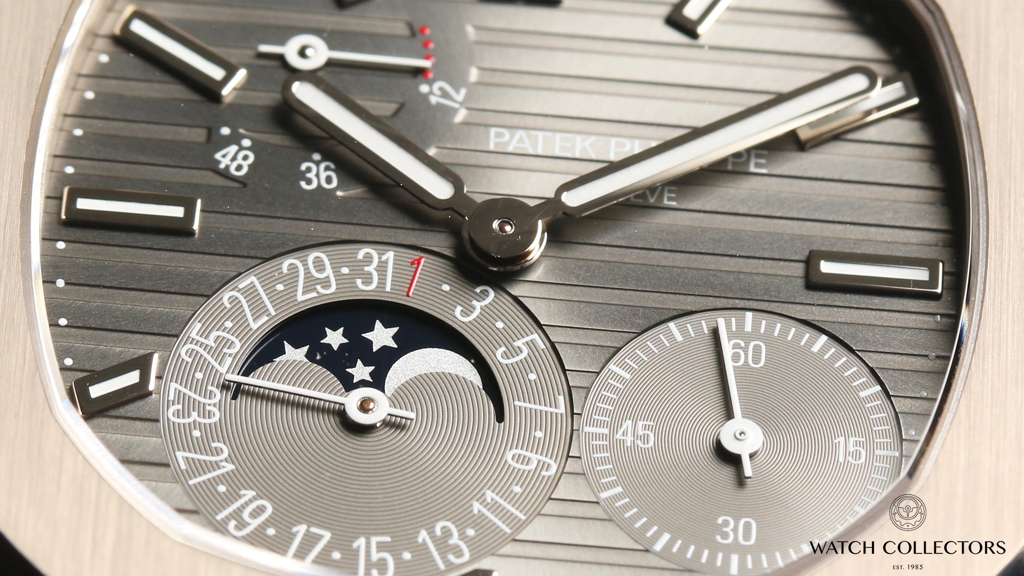 Full Set Patek Philippe Nautilus 5712G-001 18K White Gold Second Hand Watch Collectors 3