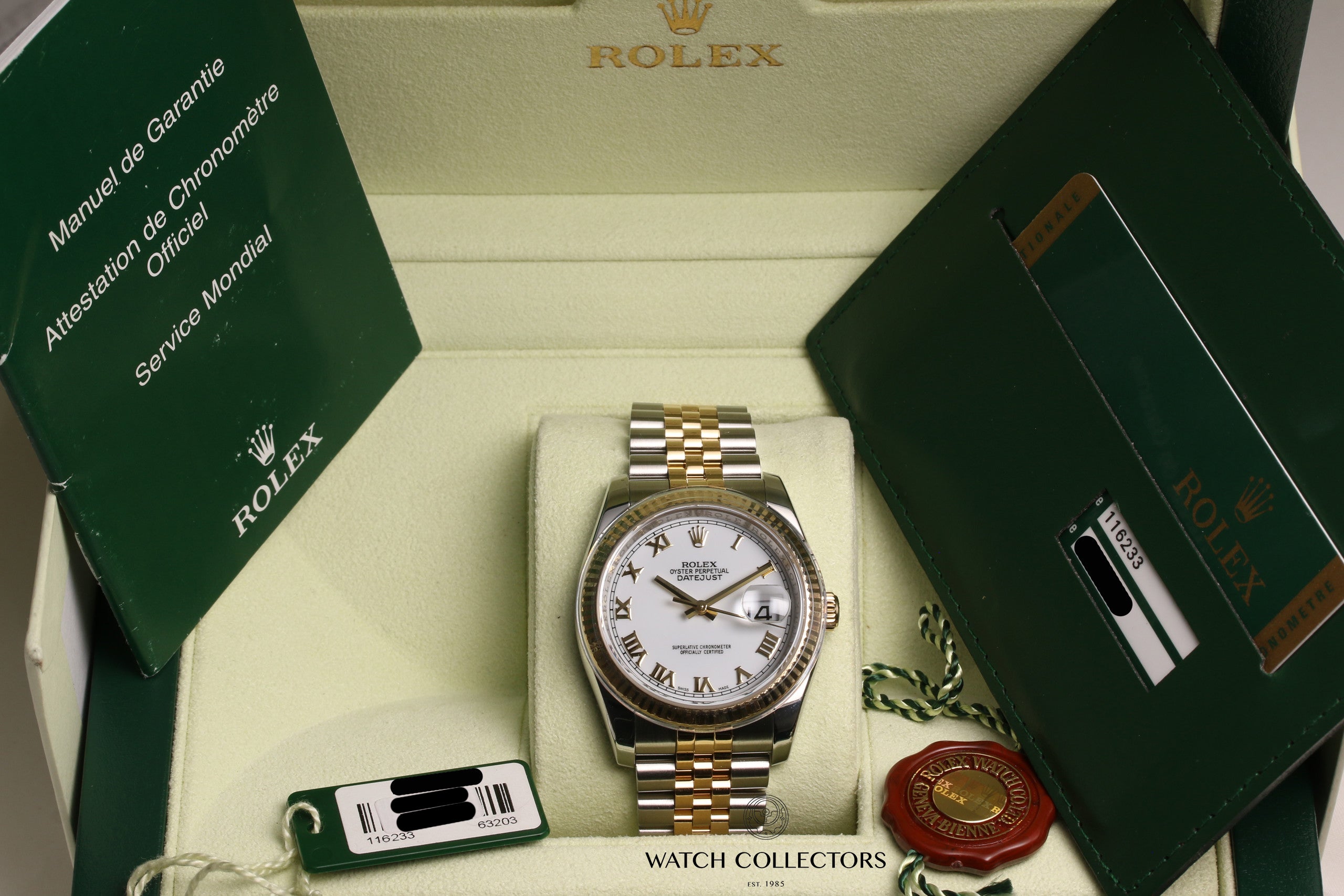 Full-Set-Rolex-DateJust-116233-Steel-Gold-Second-Hand-Watch-Collectors-7