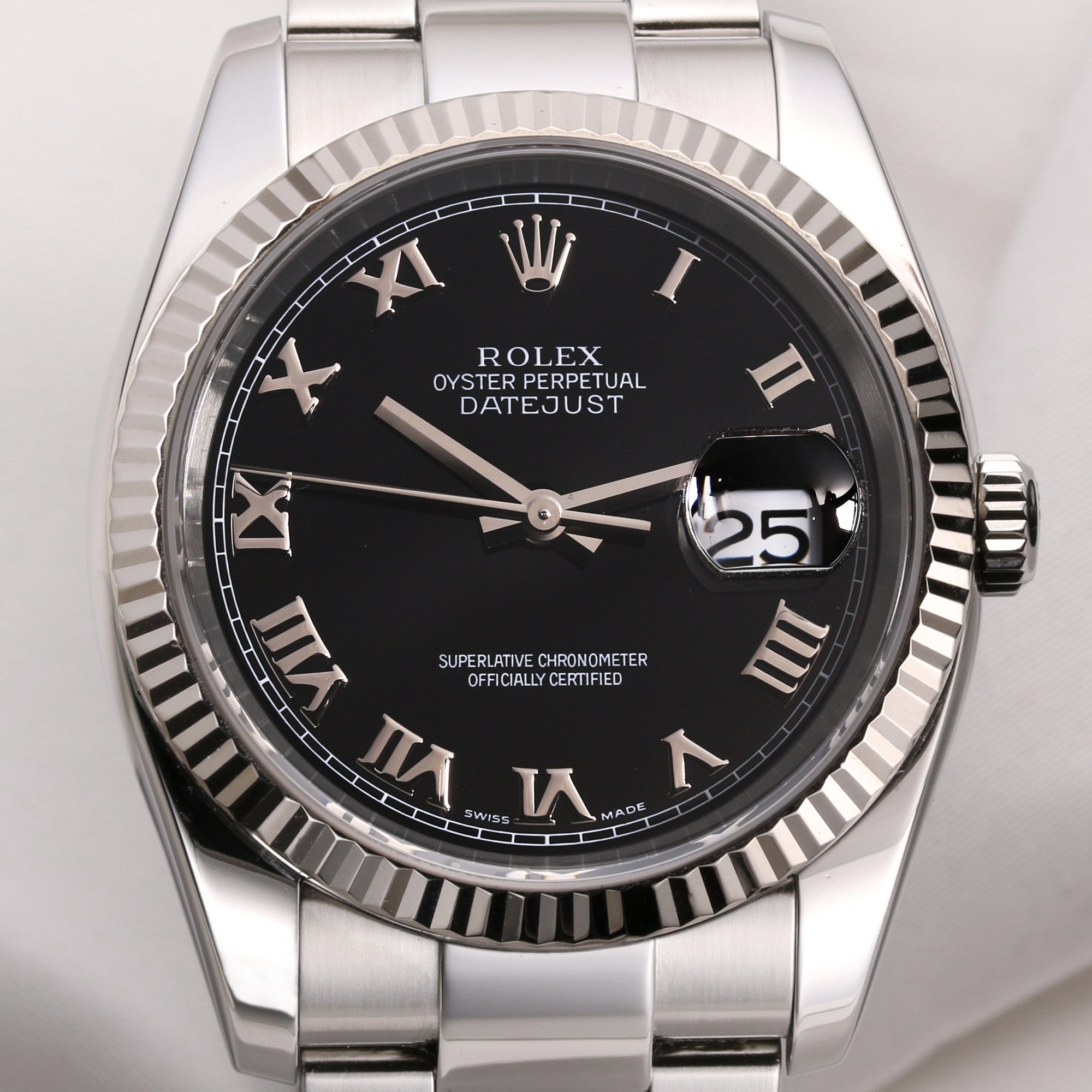 Full Set Rolex DateJust 116234 Sta0inless Steel & 18K White Gold Bezel Second Hand Watch Collectors 2