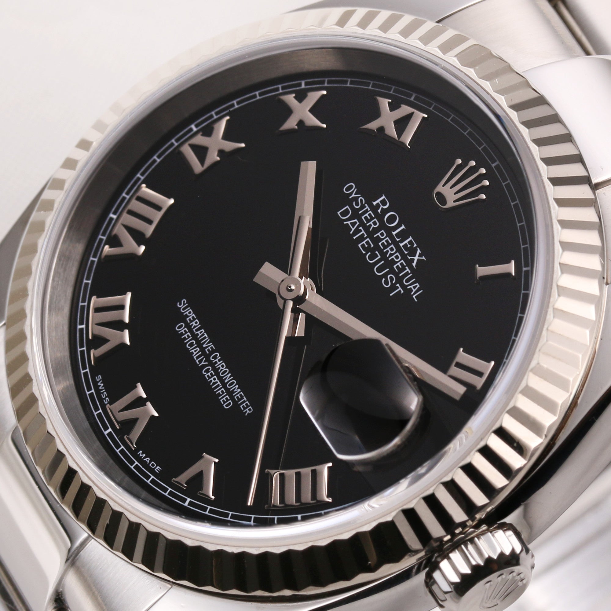 Full Set Rolex DateJust 116234 Sta0inless Steel & 18K White Gold Bezel Second Hand Watch Collectors 4