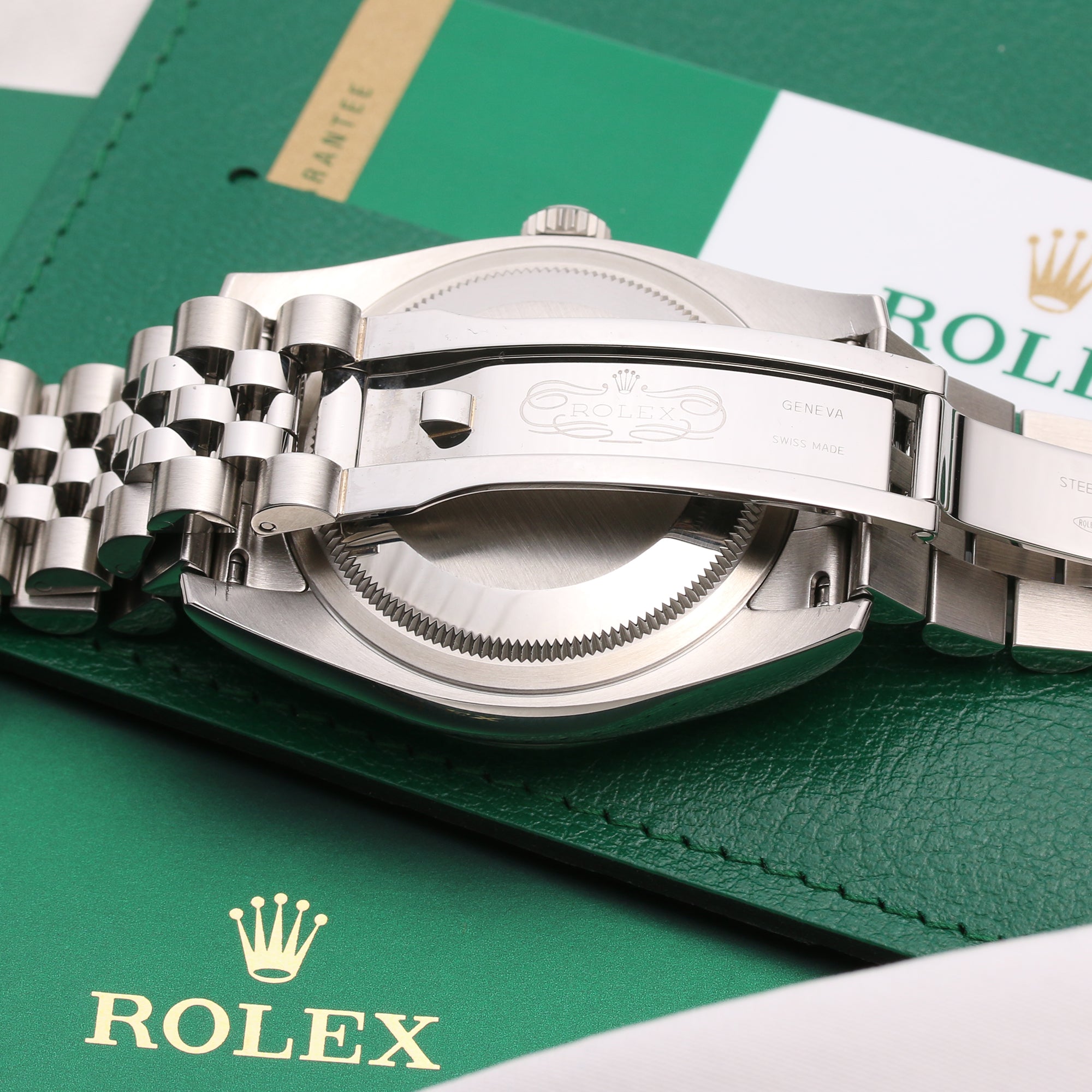 Full Set Rolex DateJust 116234 Stainless Steel 18K White Gold Bezel Second Hand Watch Collectors 6