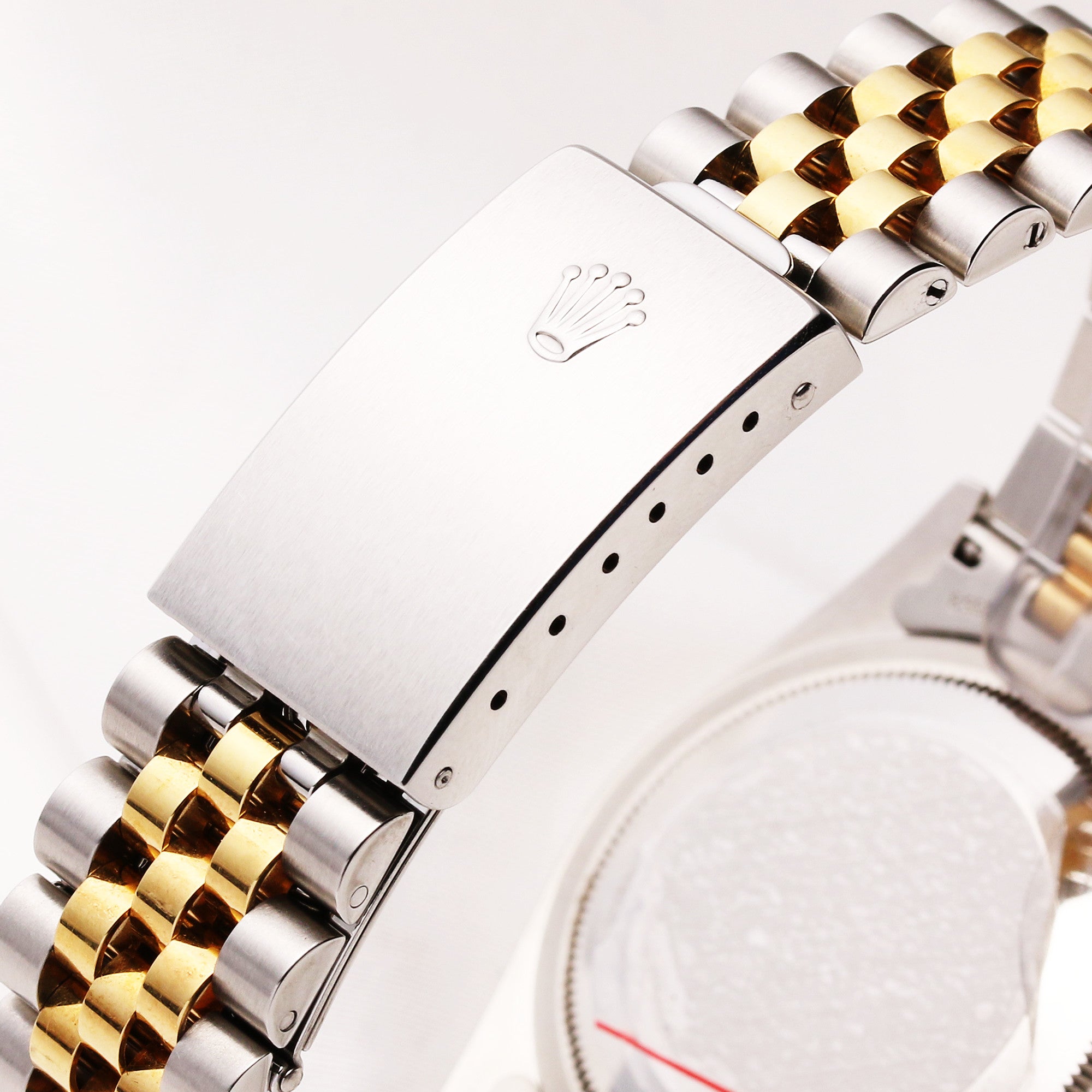 Full Set Rolex DateJust 16233 Steel & Gold Champagne Dial Jubilee Bracelet Second Hand Watch Collectors 6