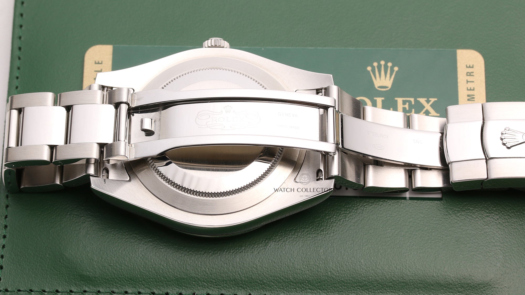 Full-Set-Rolex-DateJust-II-116334-Stainless-Steel-18K-White-Gold-Bezel-Second-Hand-Watch-Collectors-6