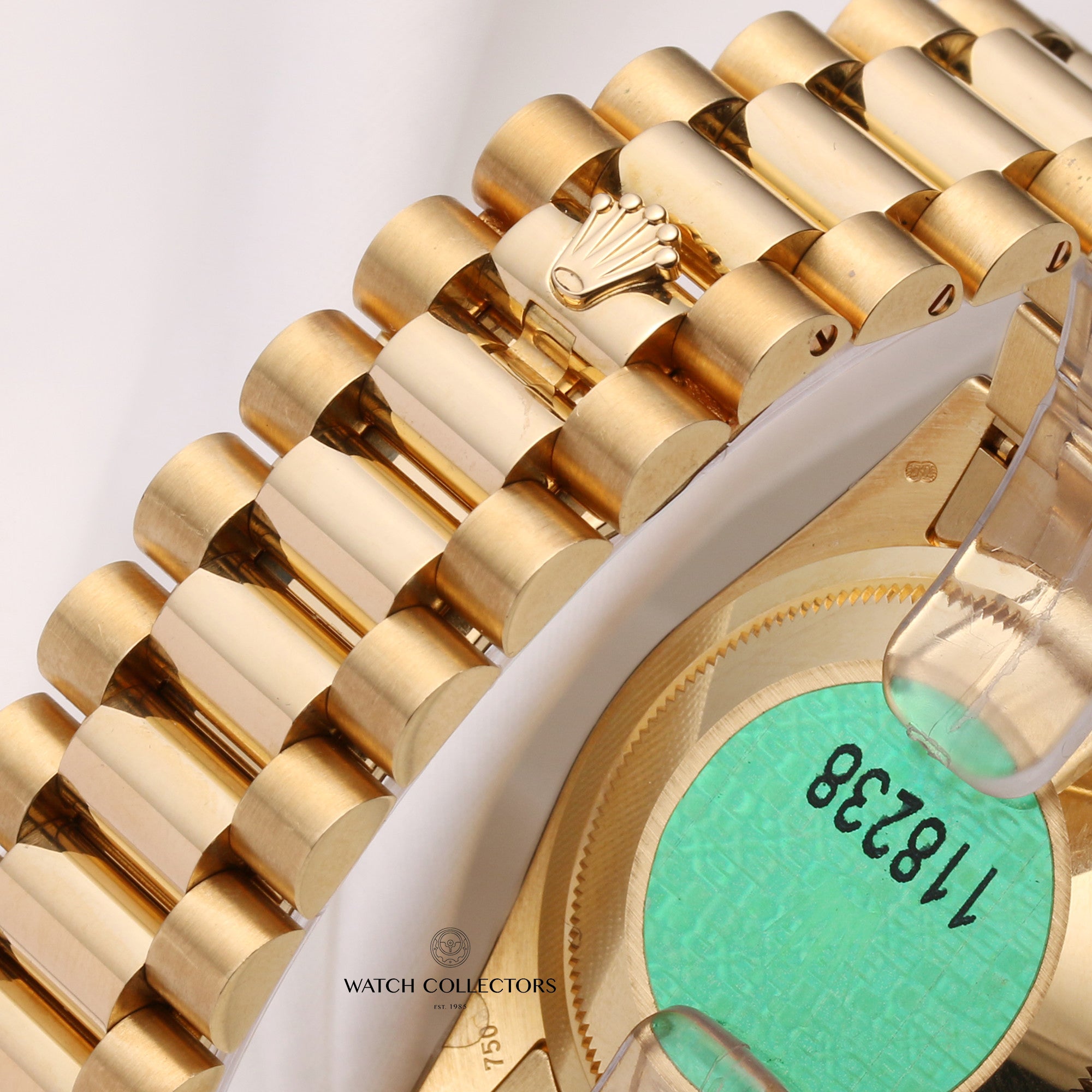 Full-Set-Rolex-Day-Date-118238-Champagne-Diamond-18K-Yellow-Gold-Second-Hand-Watch-Collectors-6-1