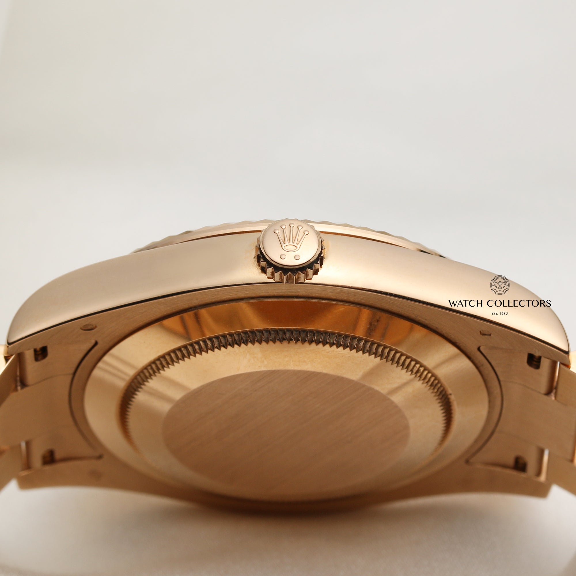 Full Set Rolex Day-Date II 218235 18K Rose Gold Baguette Diamond Ruby Black Dial Second Hand Watch Collectors 6