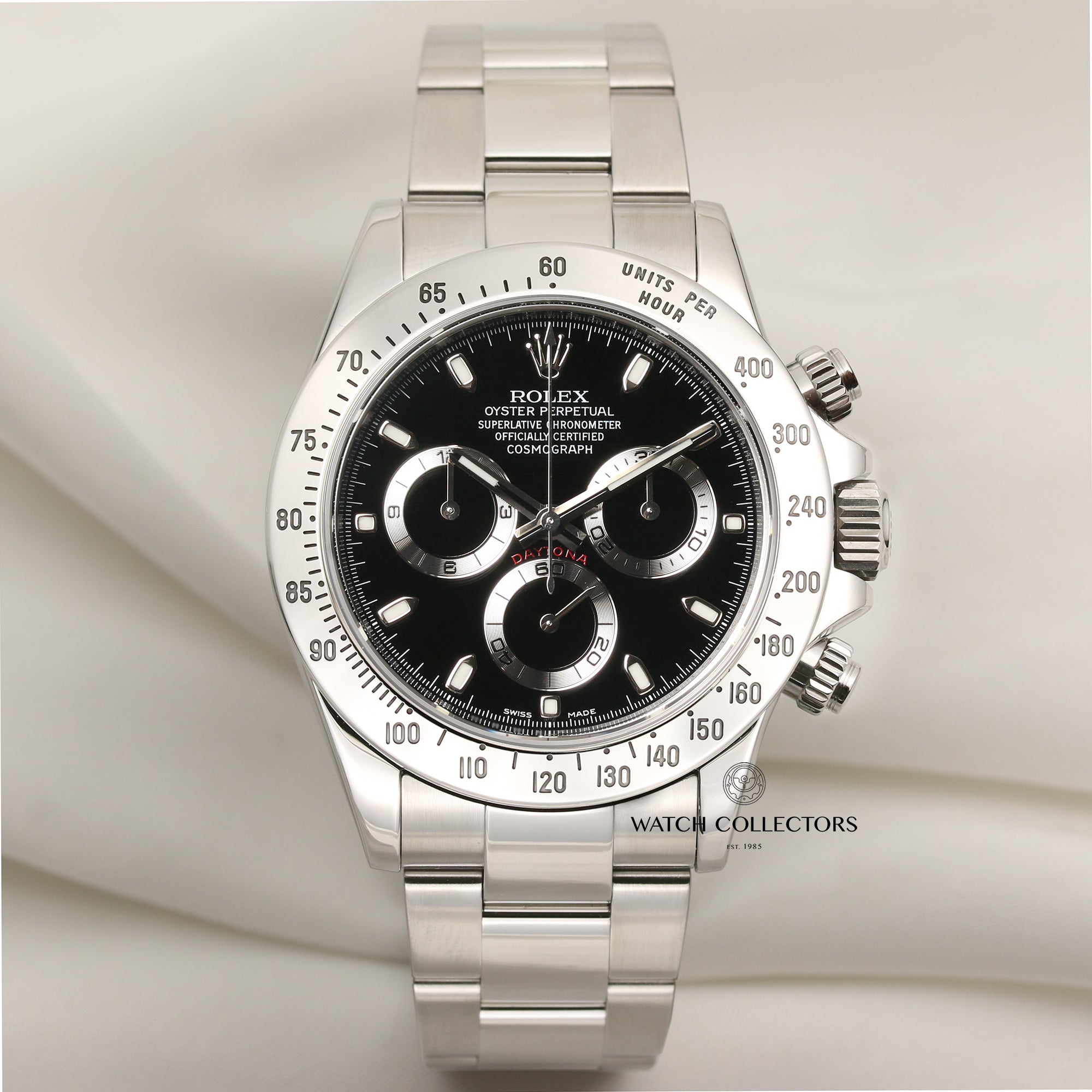 Full Set Rolex Daytona 116520 Stainless Steel Black Dial Second Hand Watch Collectors 1