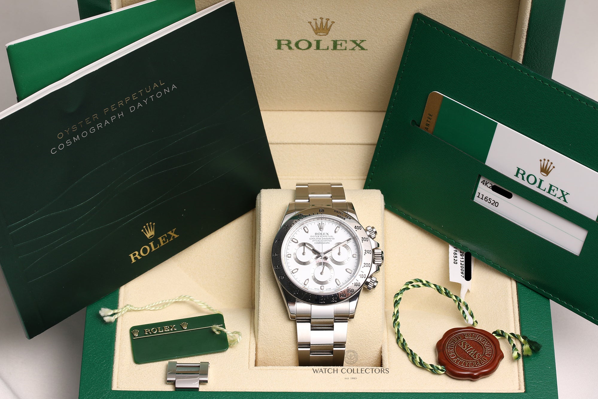 Full-Set-Rolex-Daytona-116520-Stainless-Steel-Second-Hand-Watch-Collectors-11