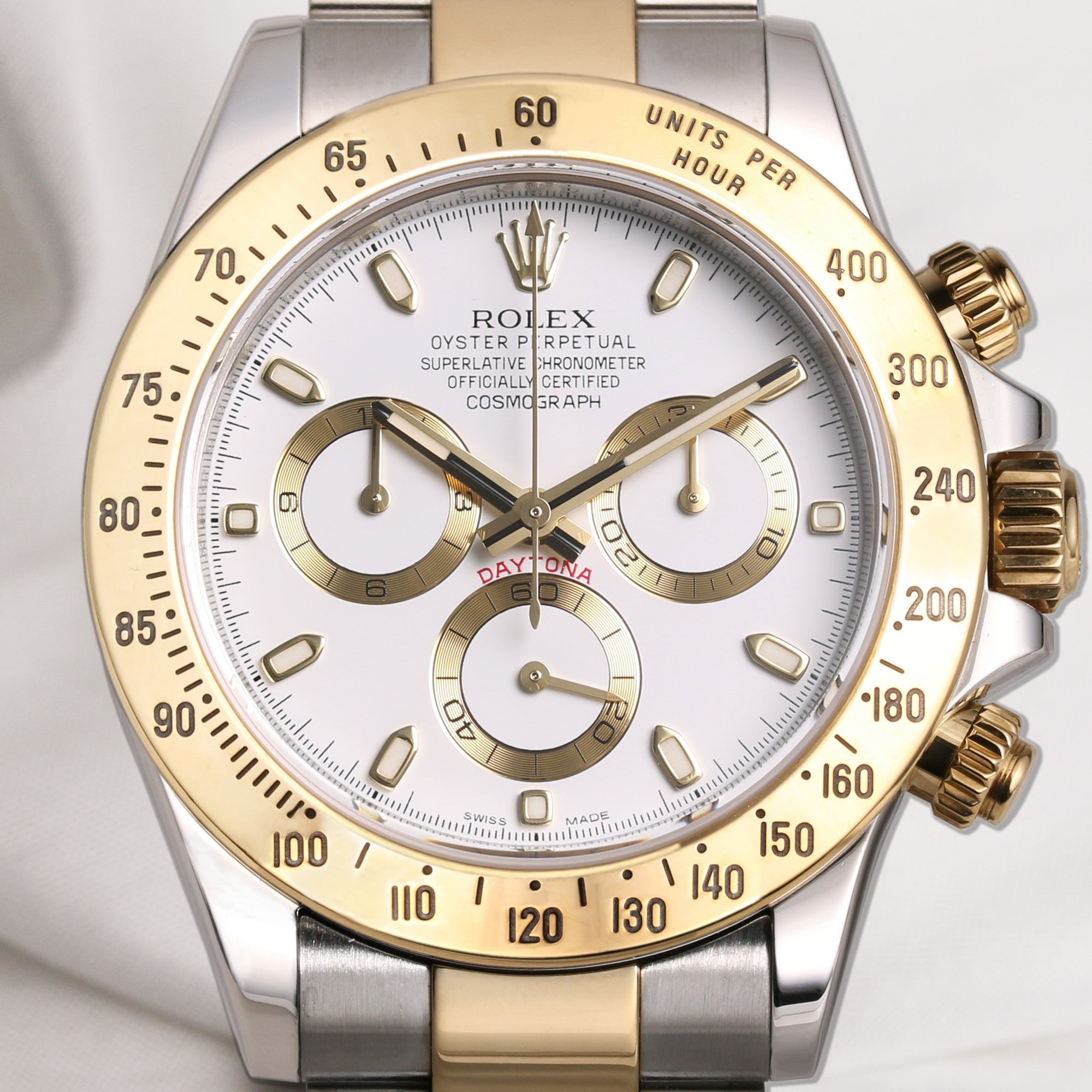 Full Set Rolex Daytona 116523 Steel & Gold White Dial Second Hand Watch Collectors 2