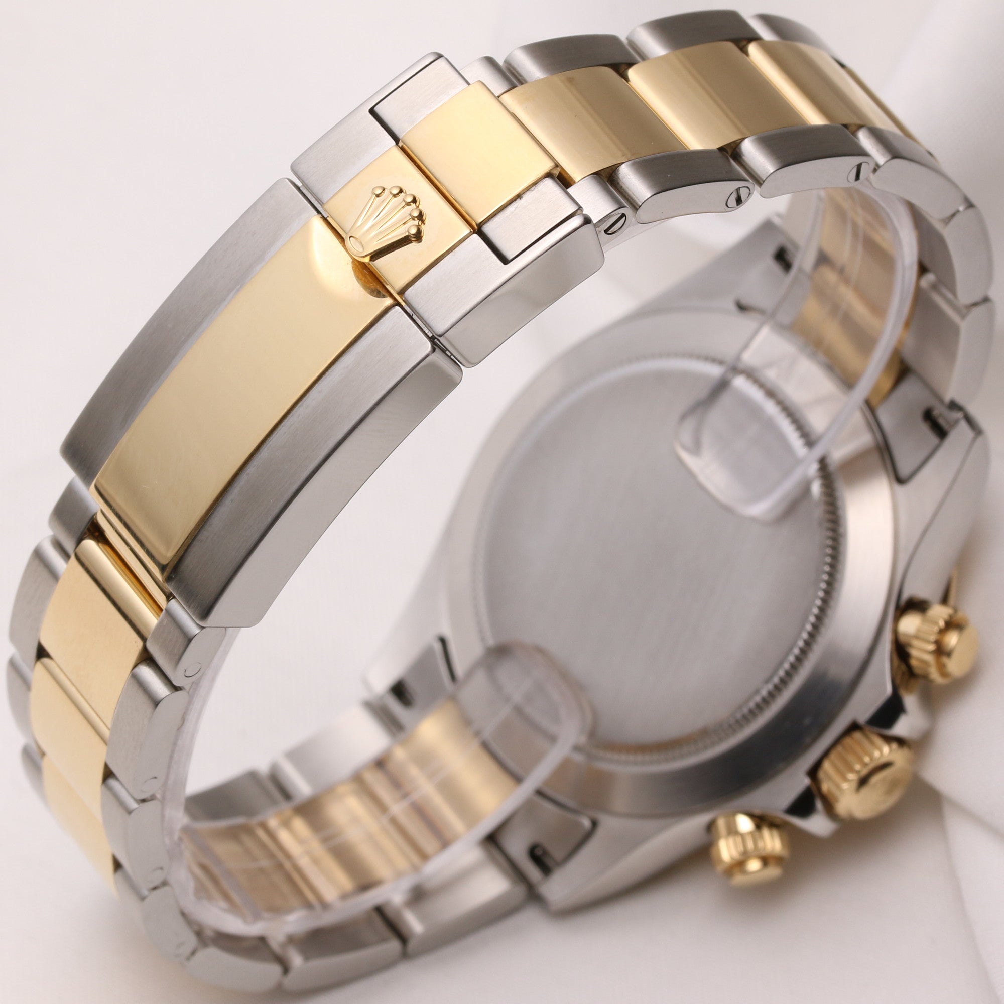 Full Set Rolex Daytona 116523 Steel & Gold White Dial Second Hand Watch Collectors 5