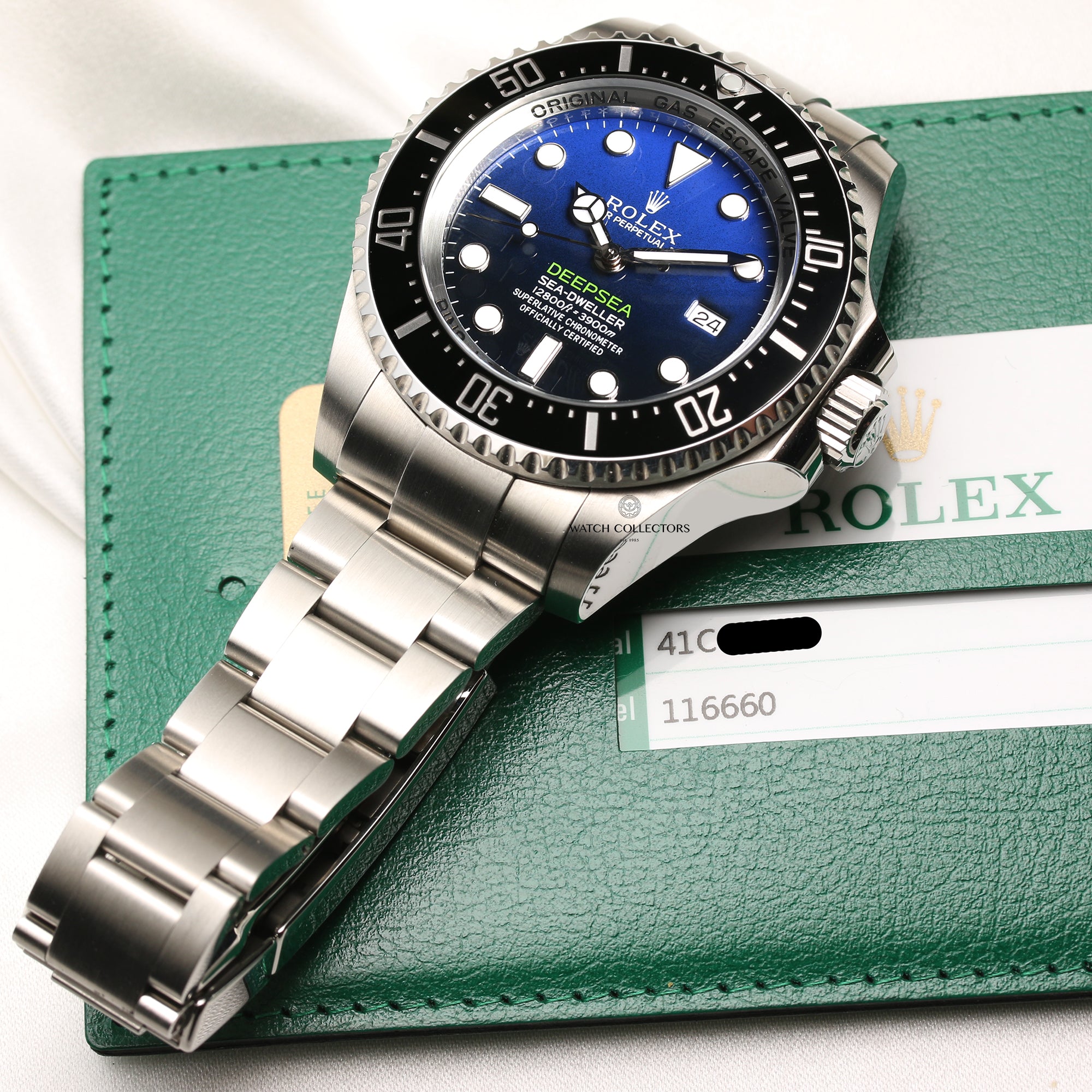Full Set Rolex Deep Sea Sea-Dweller 116660 Deep Blue James Cameron Stainless Steel Second Hand Watch Collectors 11