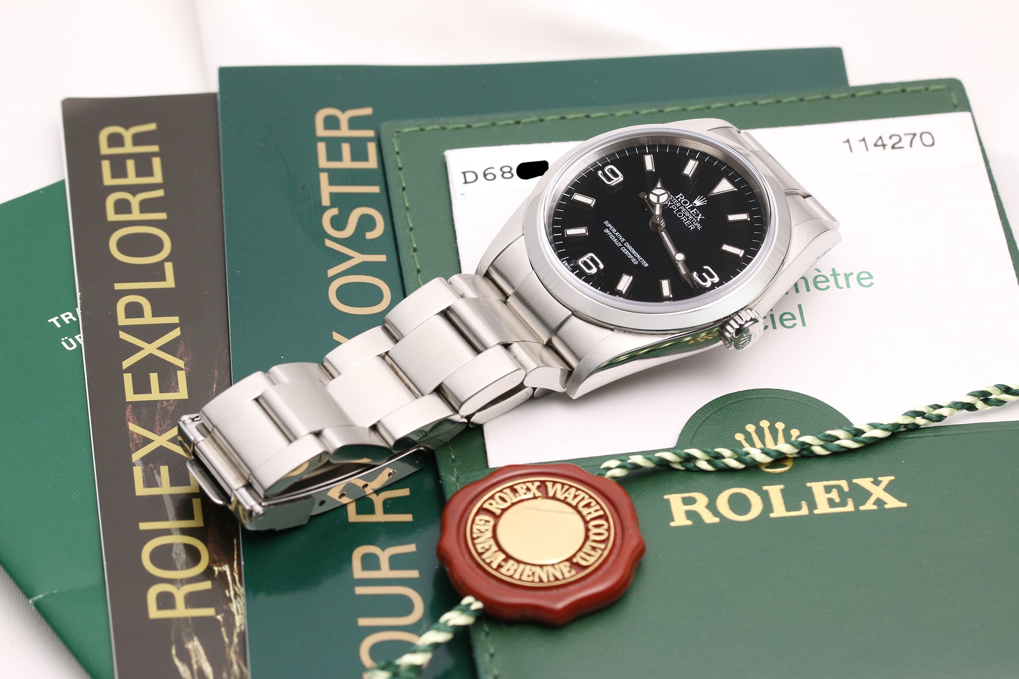 Full Set Rolex Explorer 114270 Stainless Steel Second Hand Watch Collectors 7
