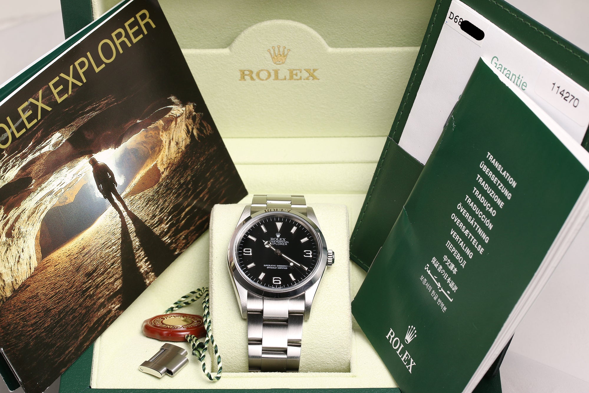 Full Set Rolex Explorer 114270 Stainless Steel Second Hand Watch Collectors 8