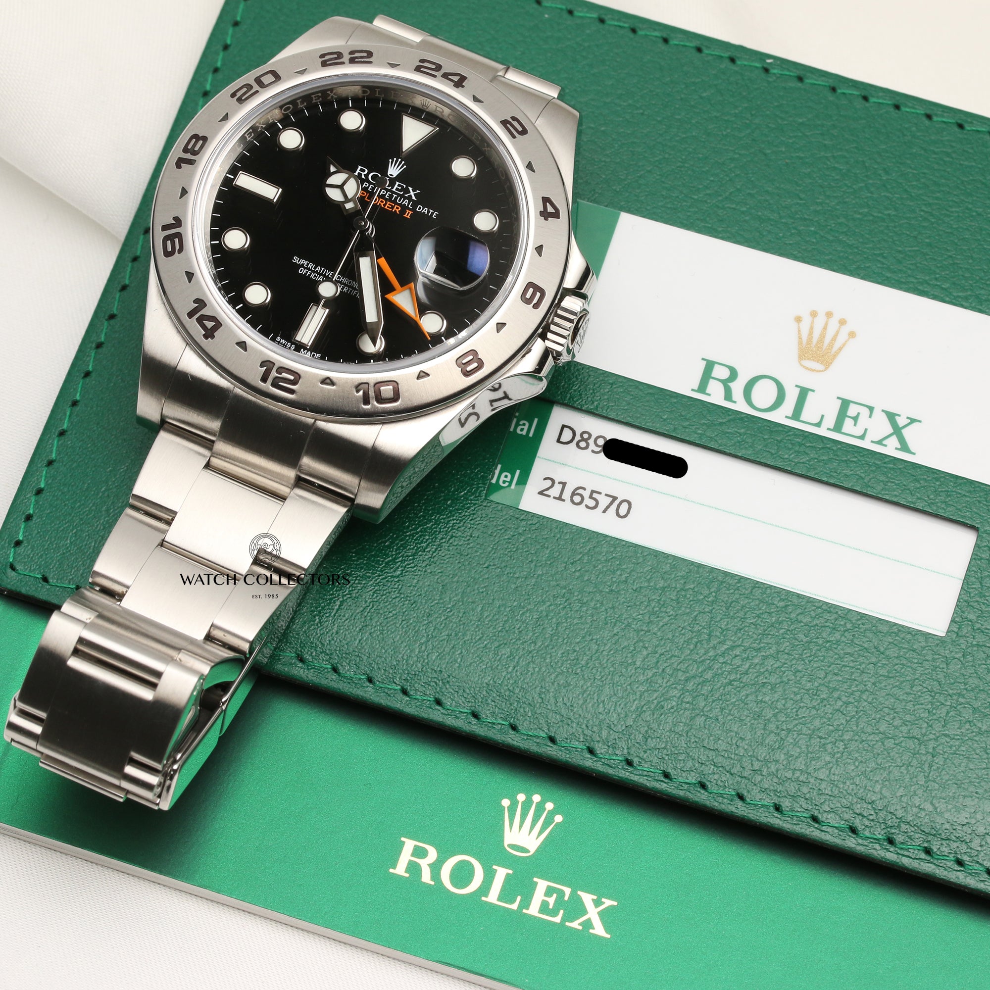 Full Set Rolex Explorer II 216570 Stainless Steel Second Hand Watch Collectors 10