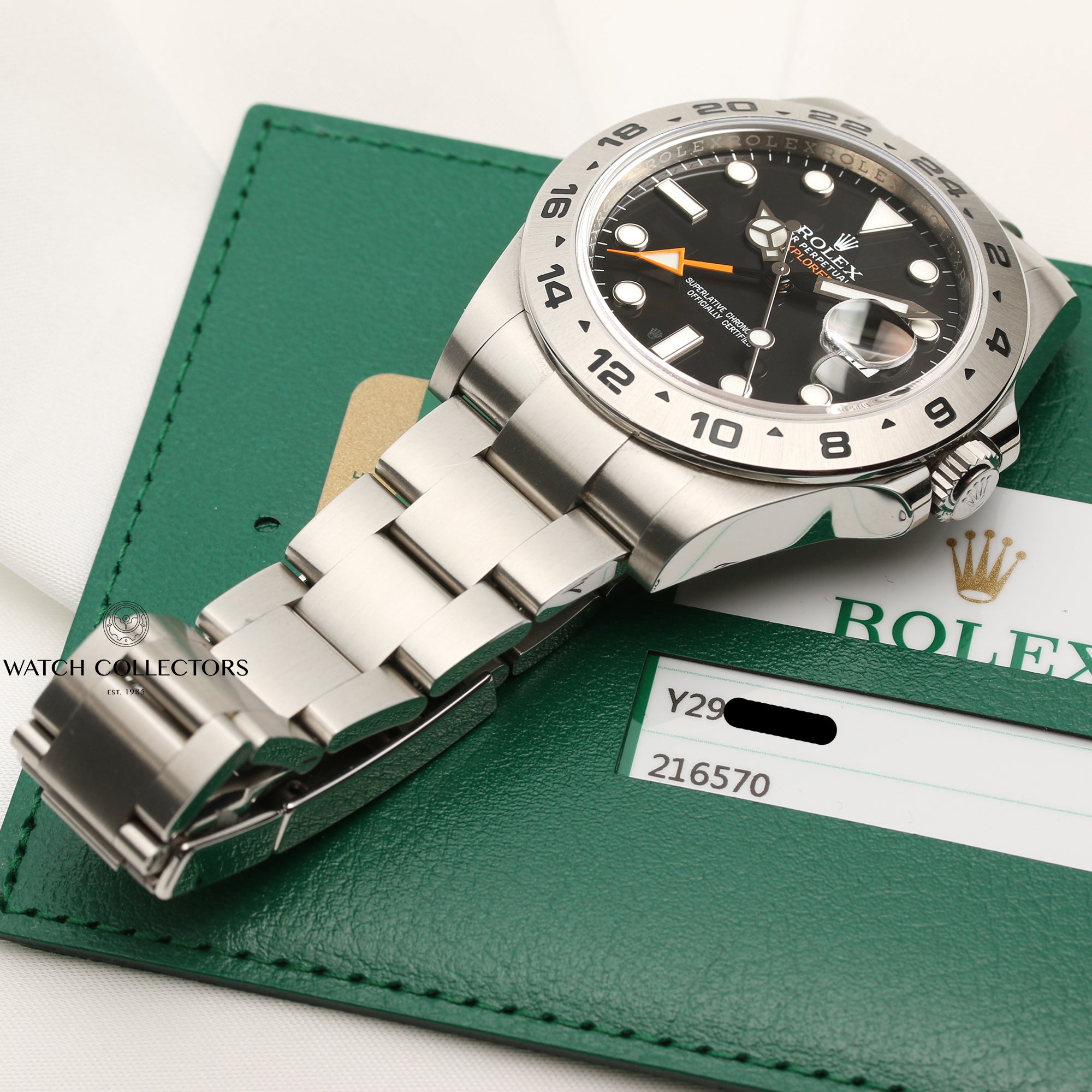 Full Set Rolex Explorer II 216570 Stainless Steel Second Hand Watch Collectors 9