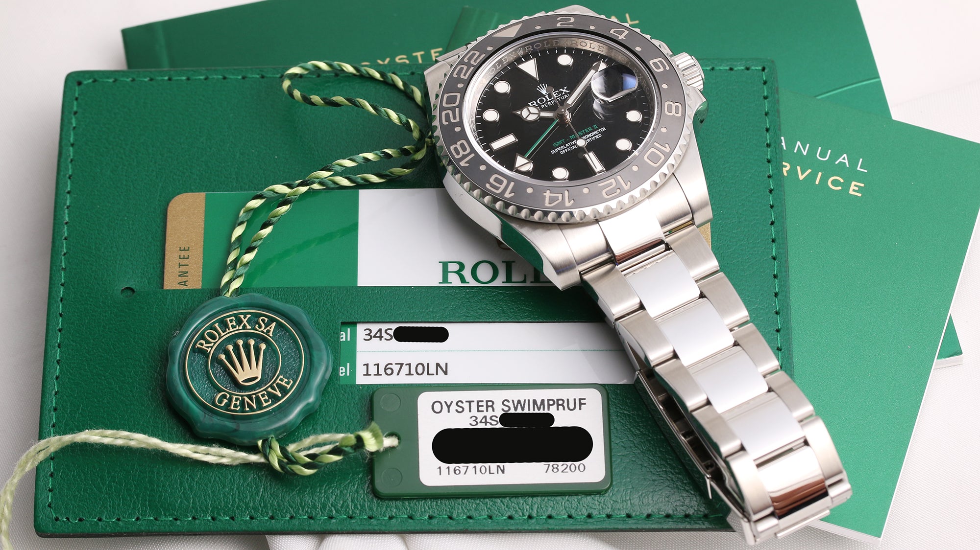 Full Set Rolex GMT-Master II 116710LN Stainless Steel Second Hand Watch Collectors 10