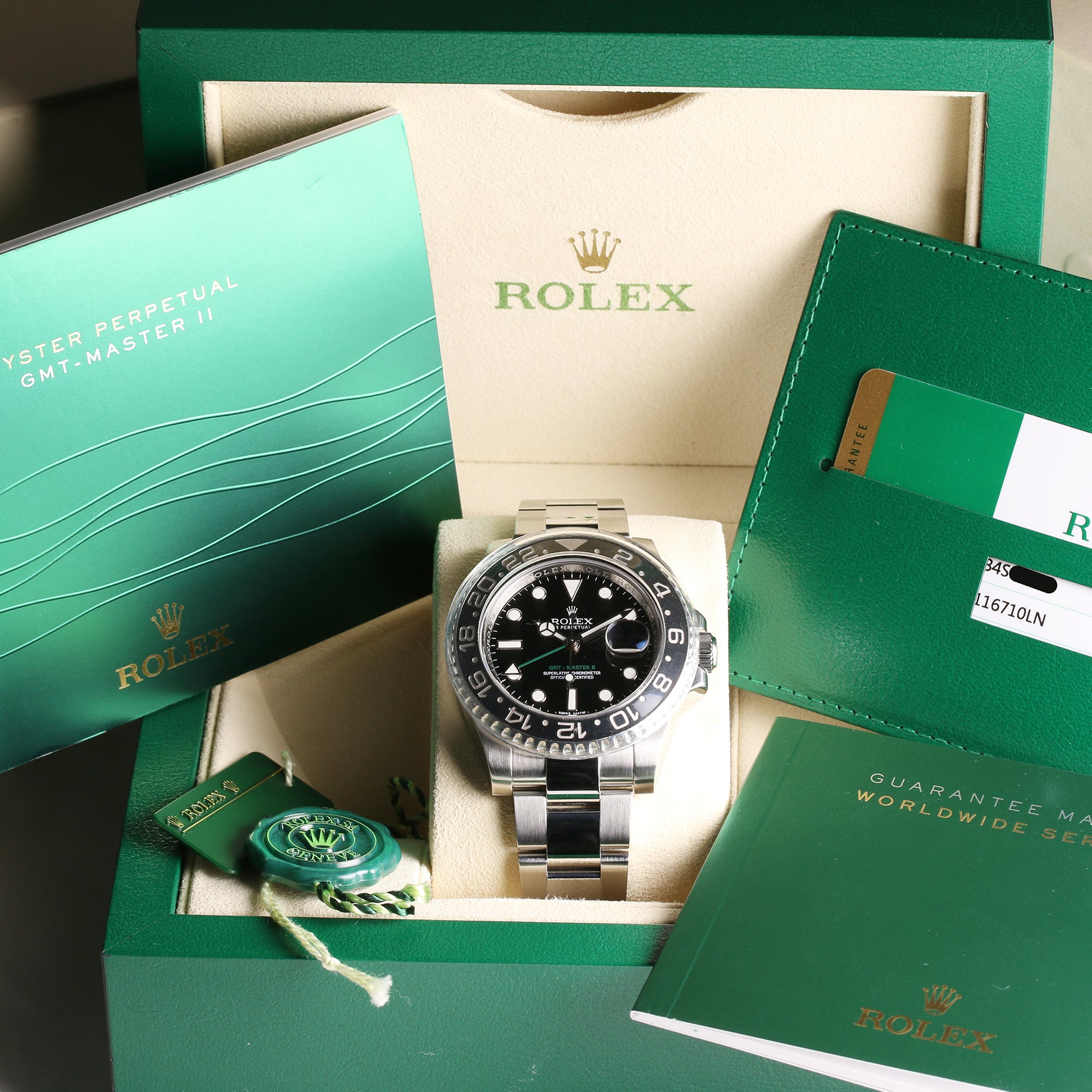 Full Set Rolex GMT-Master II 116710LN Stainless Steel Second Hand Watch Collectors 11