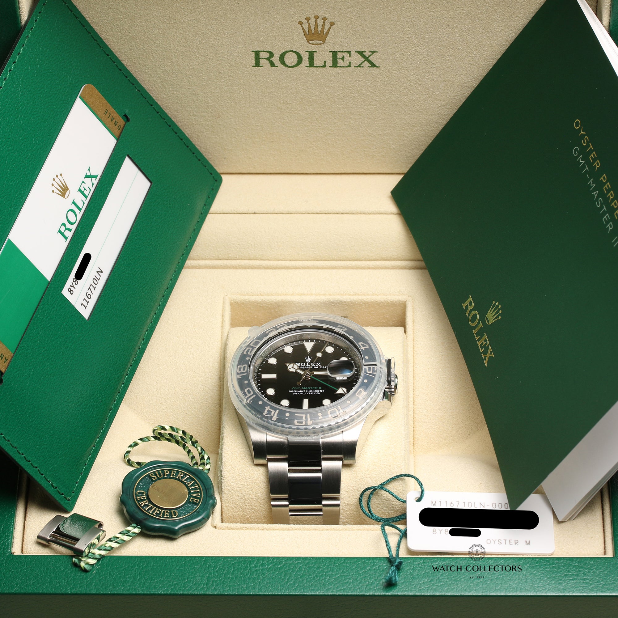 Full Set Rolex GMT-Master II 116710LN Stainless Steel Second Hand Watch Collectors 9