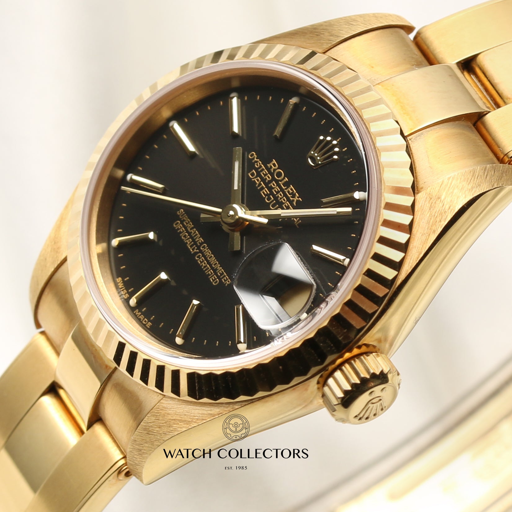 Full Set Rolex Lady DateJust 79178 18K Yellow Gold Second Hand Watch Collectors 4