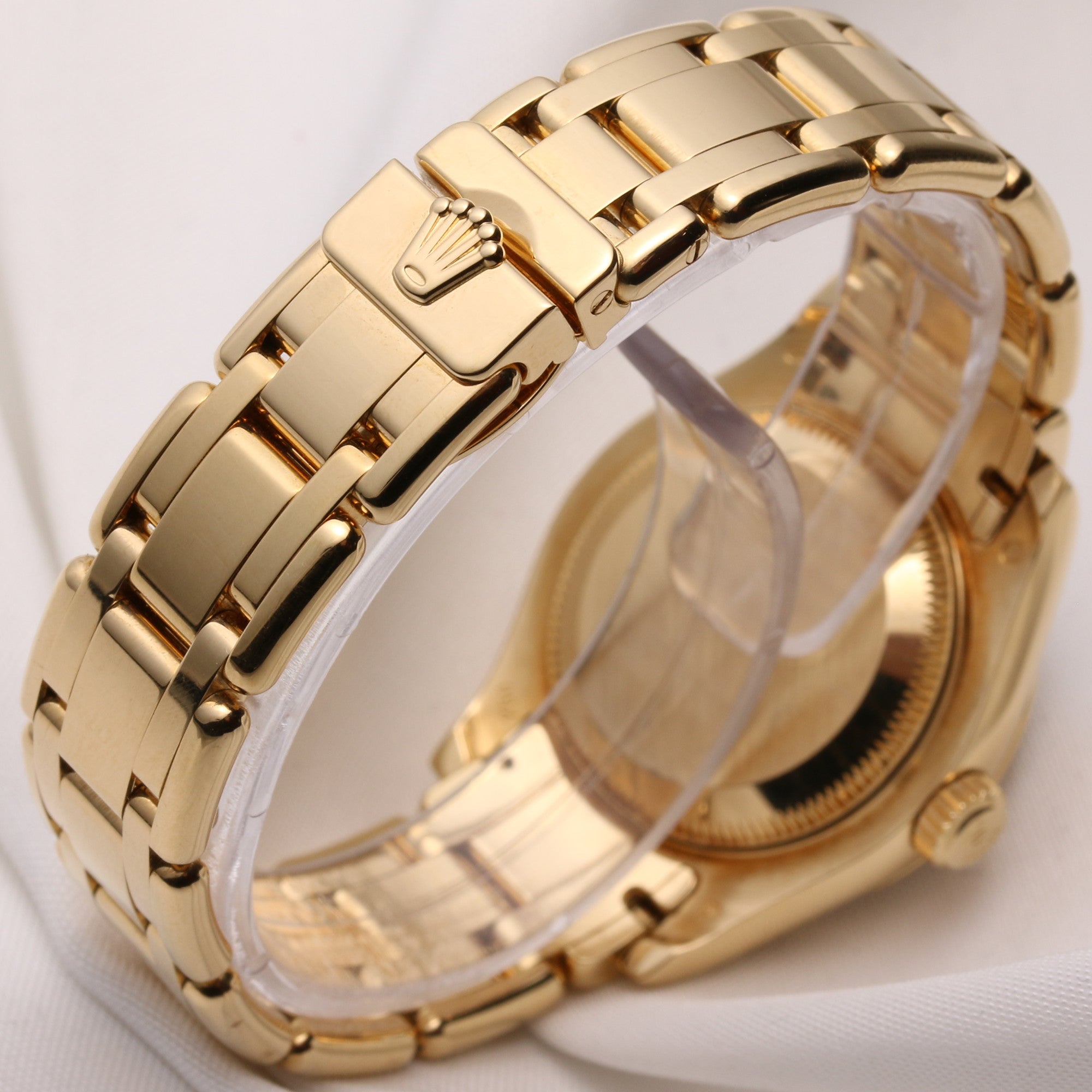 Full Set Rolex Lady DateJust Pearlmaster 80298 18K Yellow Gold MOP Diamond Dial & Bezel Second Hand Watch Collectors 5