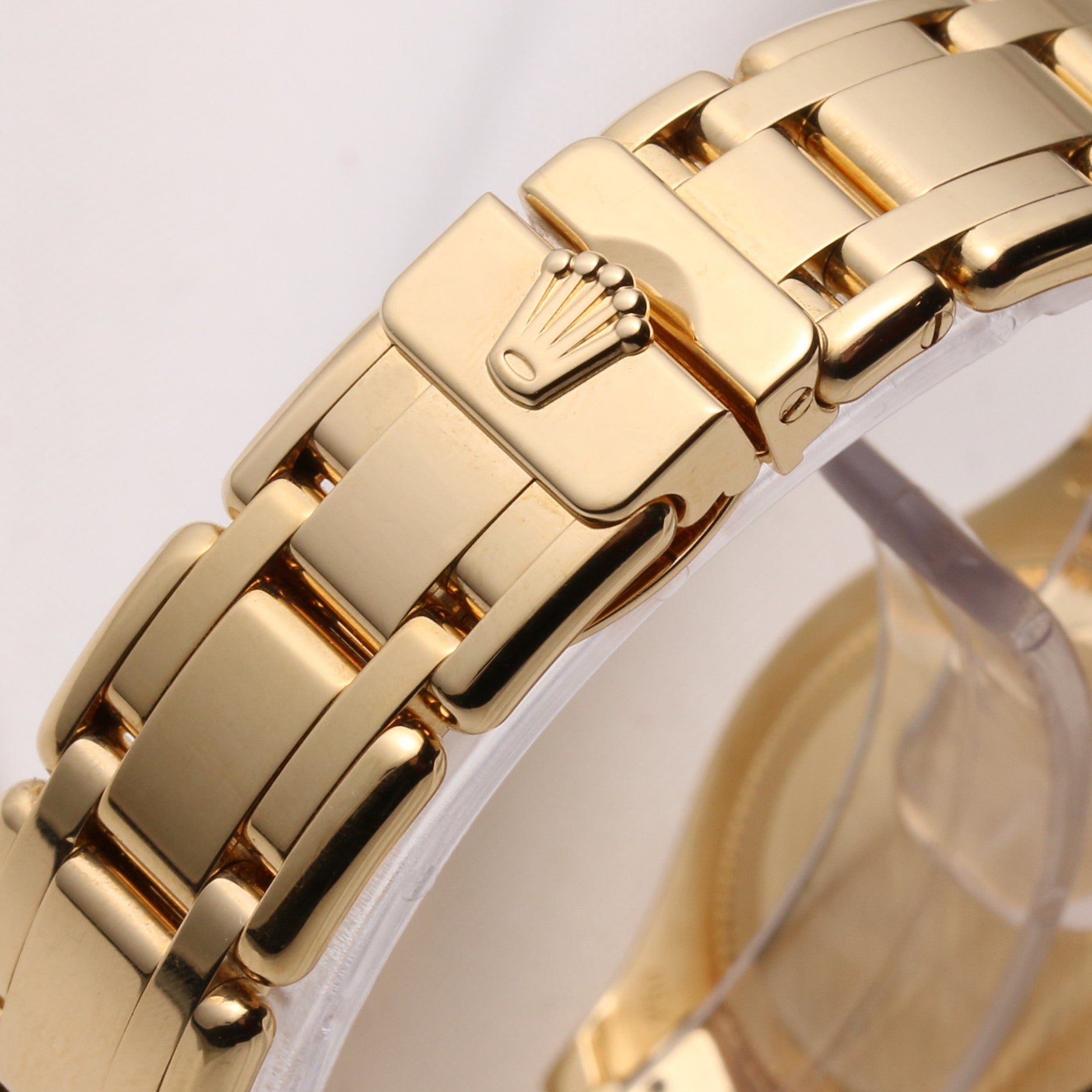 Full Set Rolex Lady DateJust Pearlmaster 80298 18K Yellow Gold MOP Diamond Dial & Bezel Second Hand Watch Collectors 6