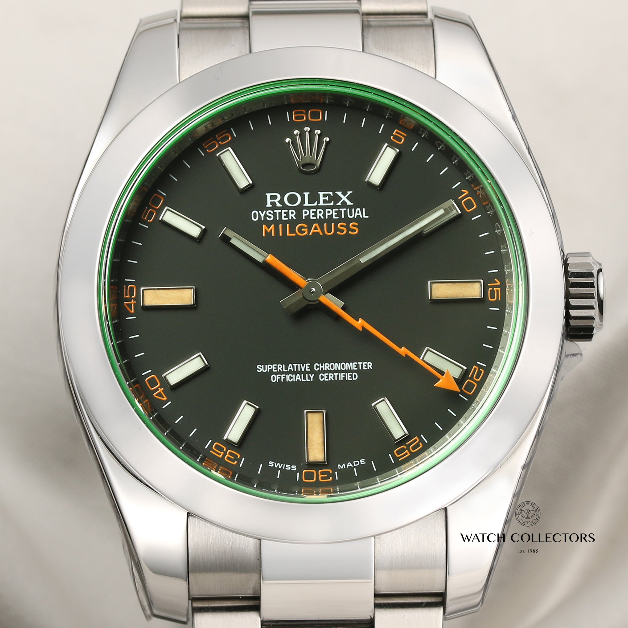 Full Set Rolex Milgauss 116400GV Stainless Steel Second Hand Watch Collectors 2