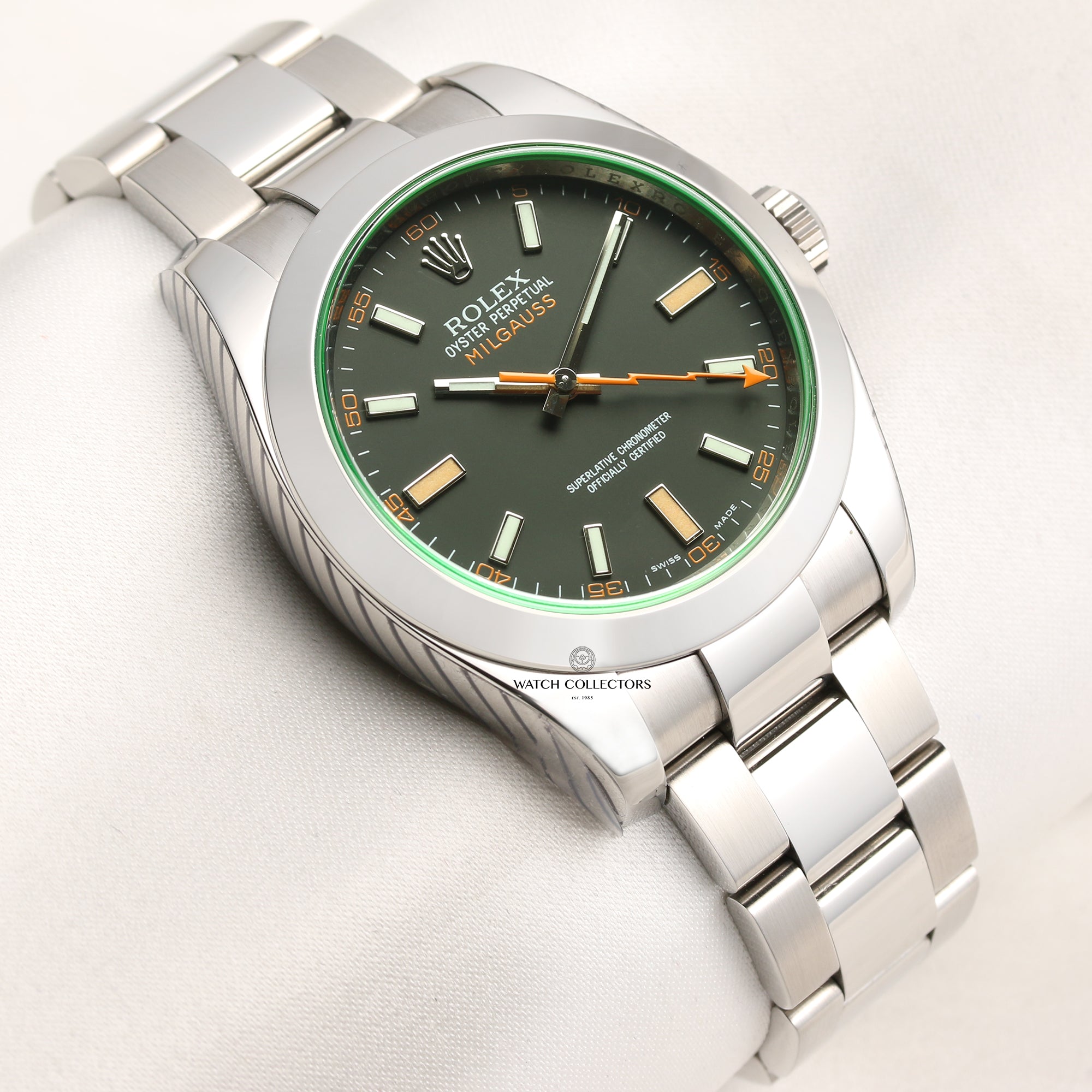 Full Set Rolex Milgauss 116400GV Stainless Steel Second Hand Watch Collectors 5