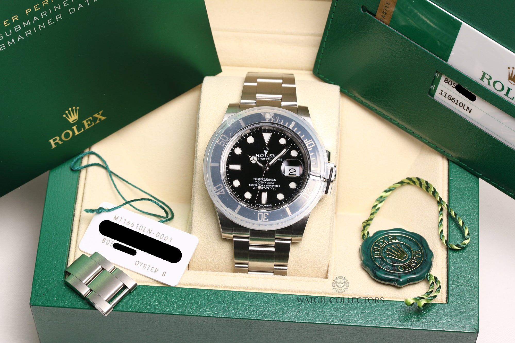 Full-Set-Rolex-Submariner-116610LN-Stainless-Steel-Second-Hand-Watch-Collectors-11