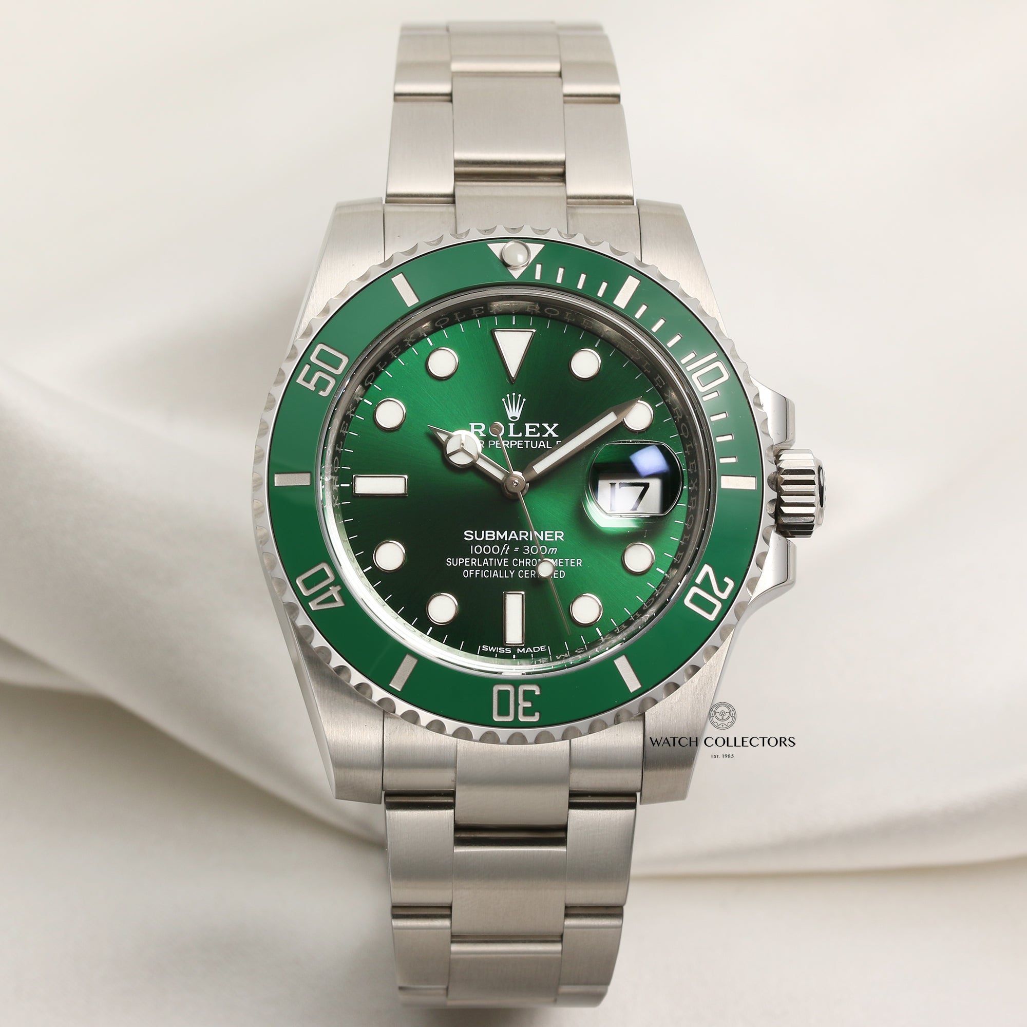 Full Set Rolex Submariner 116610LV Hulk Stainless Steel Second Hand Watch Collectors 1