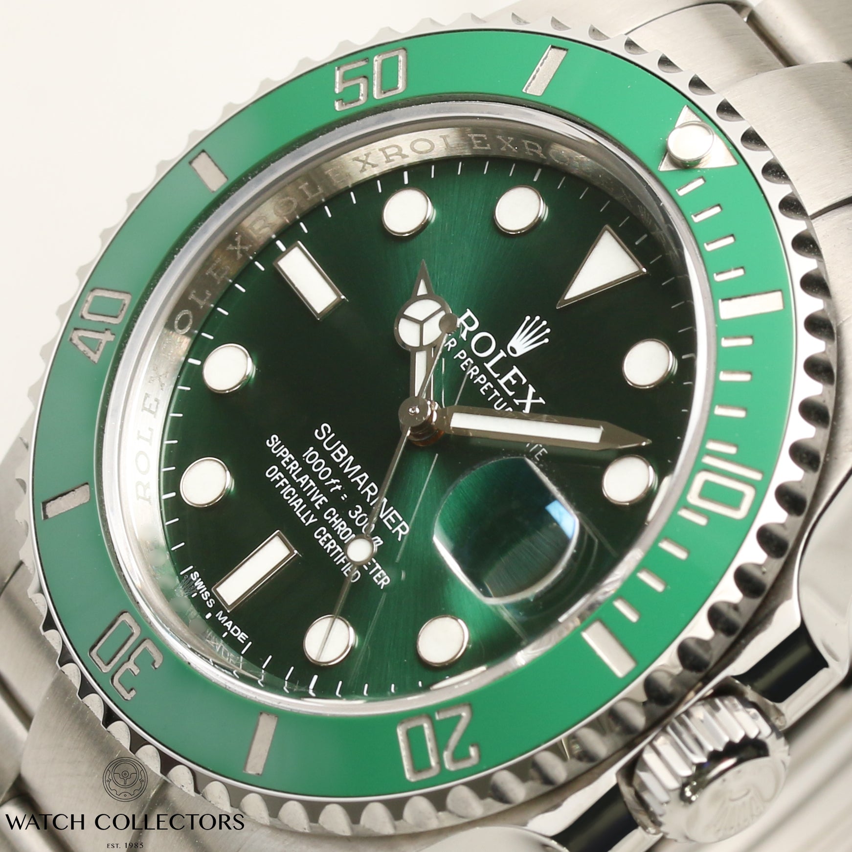 Full Set Rolex Submariner 116610LV Hulk Stainless Steel Second Hand Watch Collectors 6