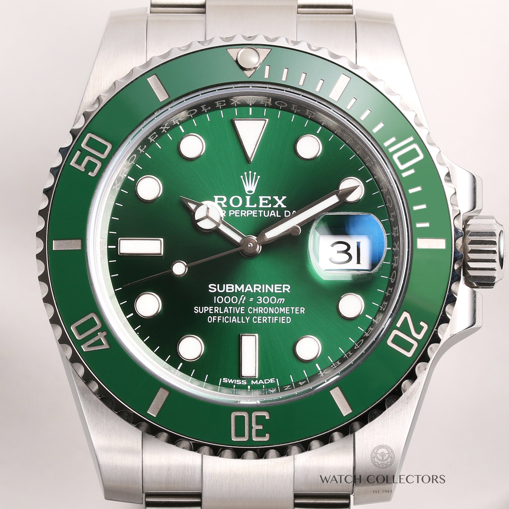Full-Set-Rolex-Submariner-116610LV-Stainless-Steel-Green-Dial-Bezel-Hulk-Second-Hand-Watch-Collectors-2
