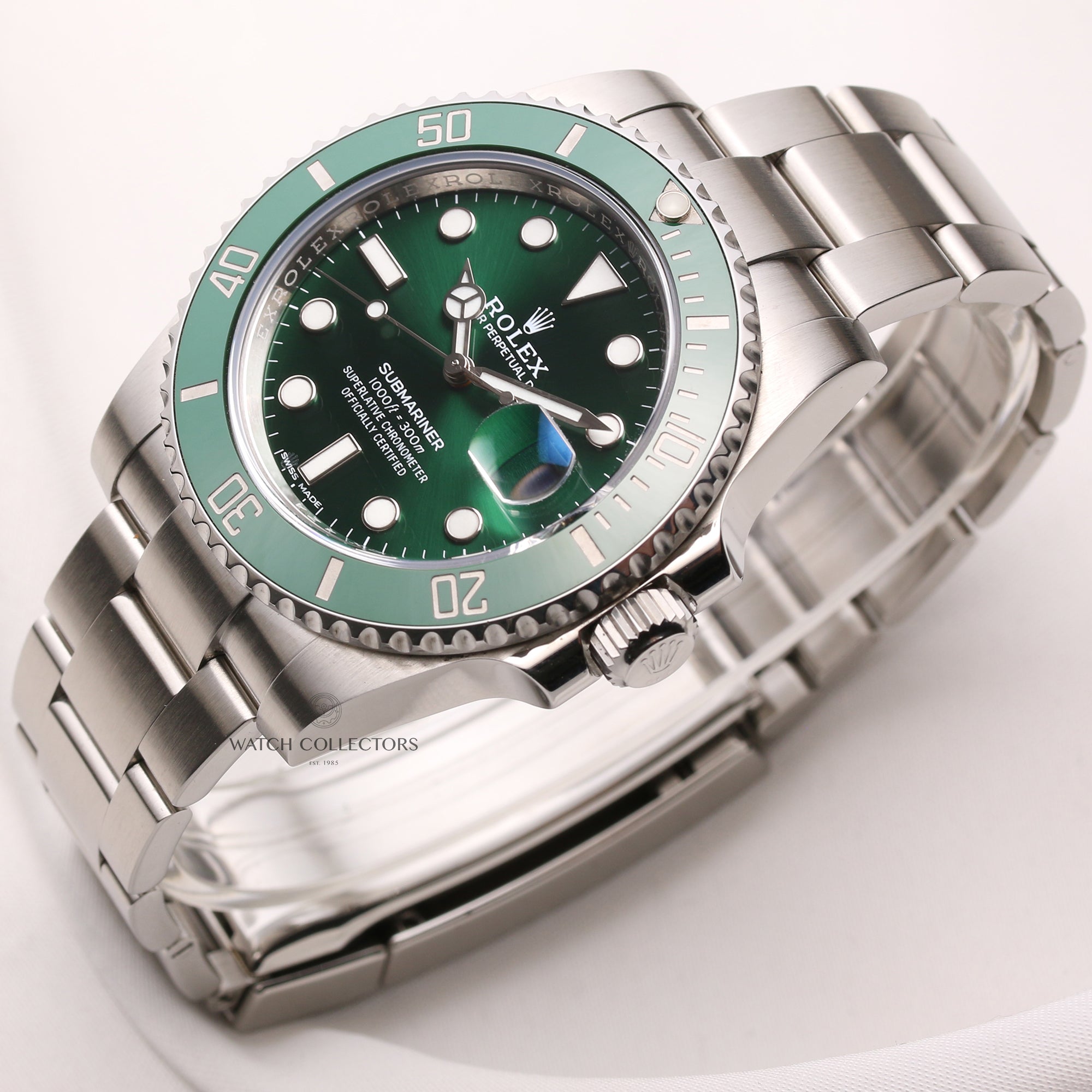 Full-Set-Rolex-Submariner-116610LV-Stainless-Steel-Green-Dial-Bezel-Hulk-Second-Hand-Watch-Collectors-3