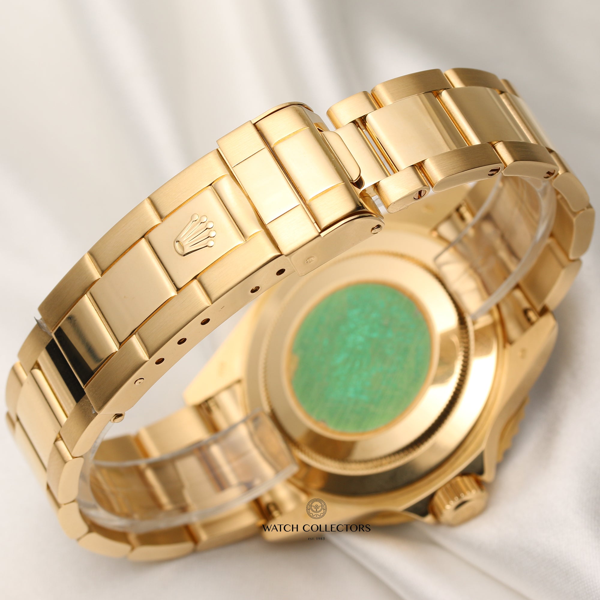 Full Set Rolex Submariner 16618 18K Yellow Gold Blue Second Hand Watch Collectors 6