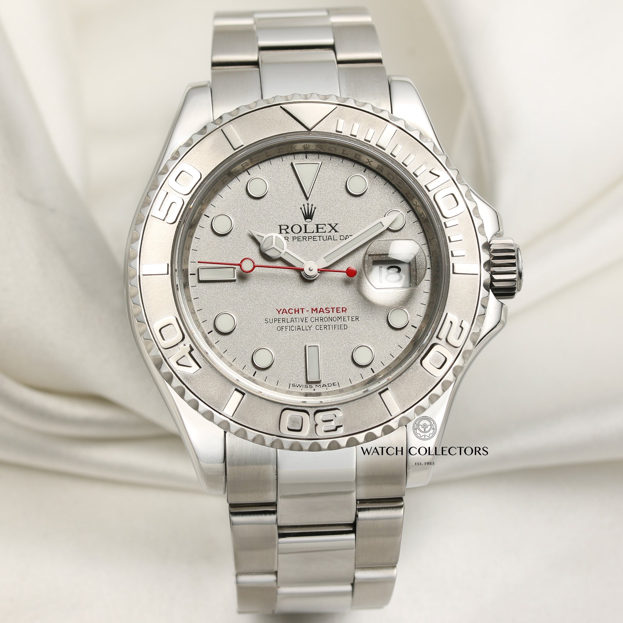 Rolex Yacht-Master 16622, 40mm, Platinum Dial, Steel, Pre-Owned