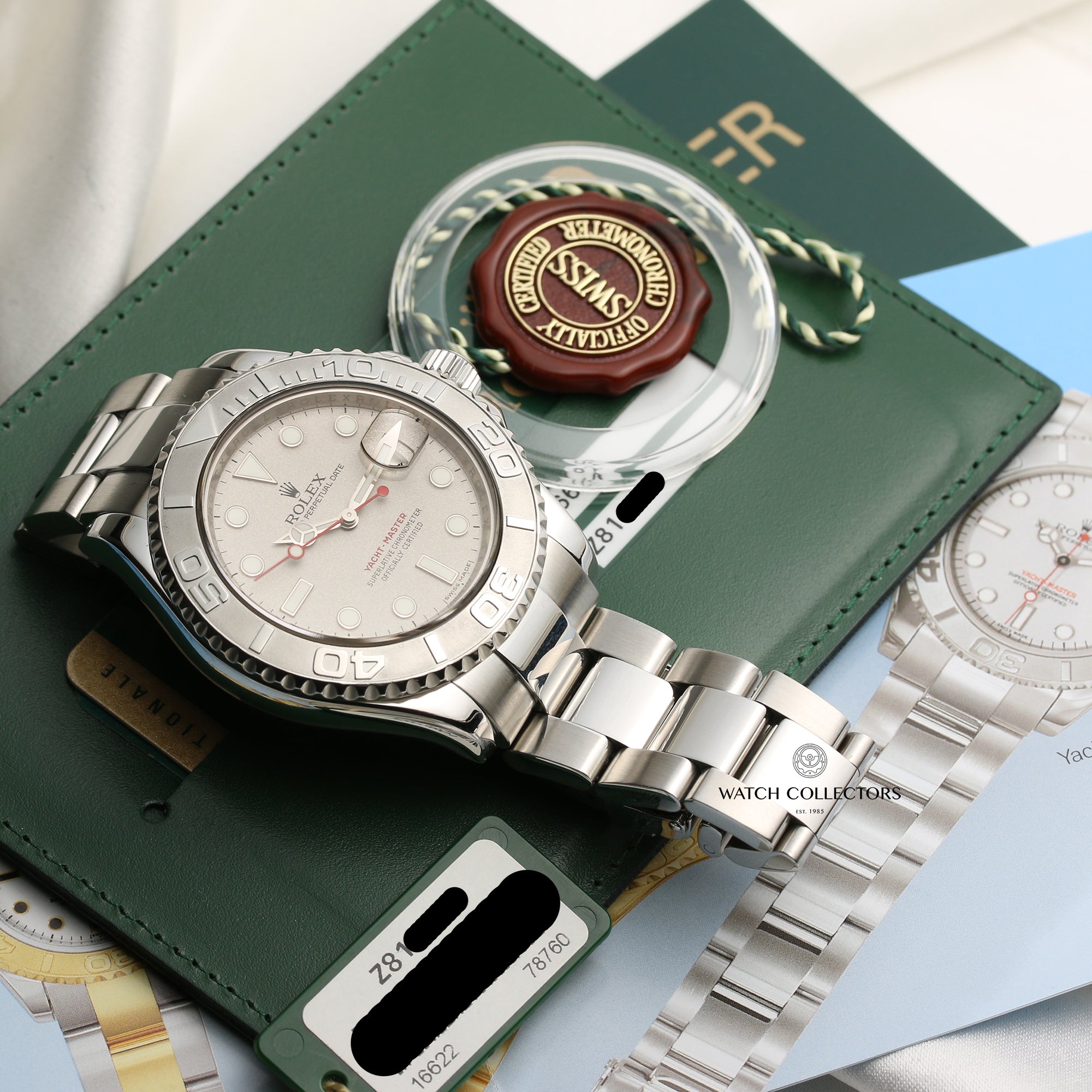 Full Set Rolex Yacht-Master 40 16622 Stainless Steel Platinum Second Hand Watch Collectors 10