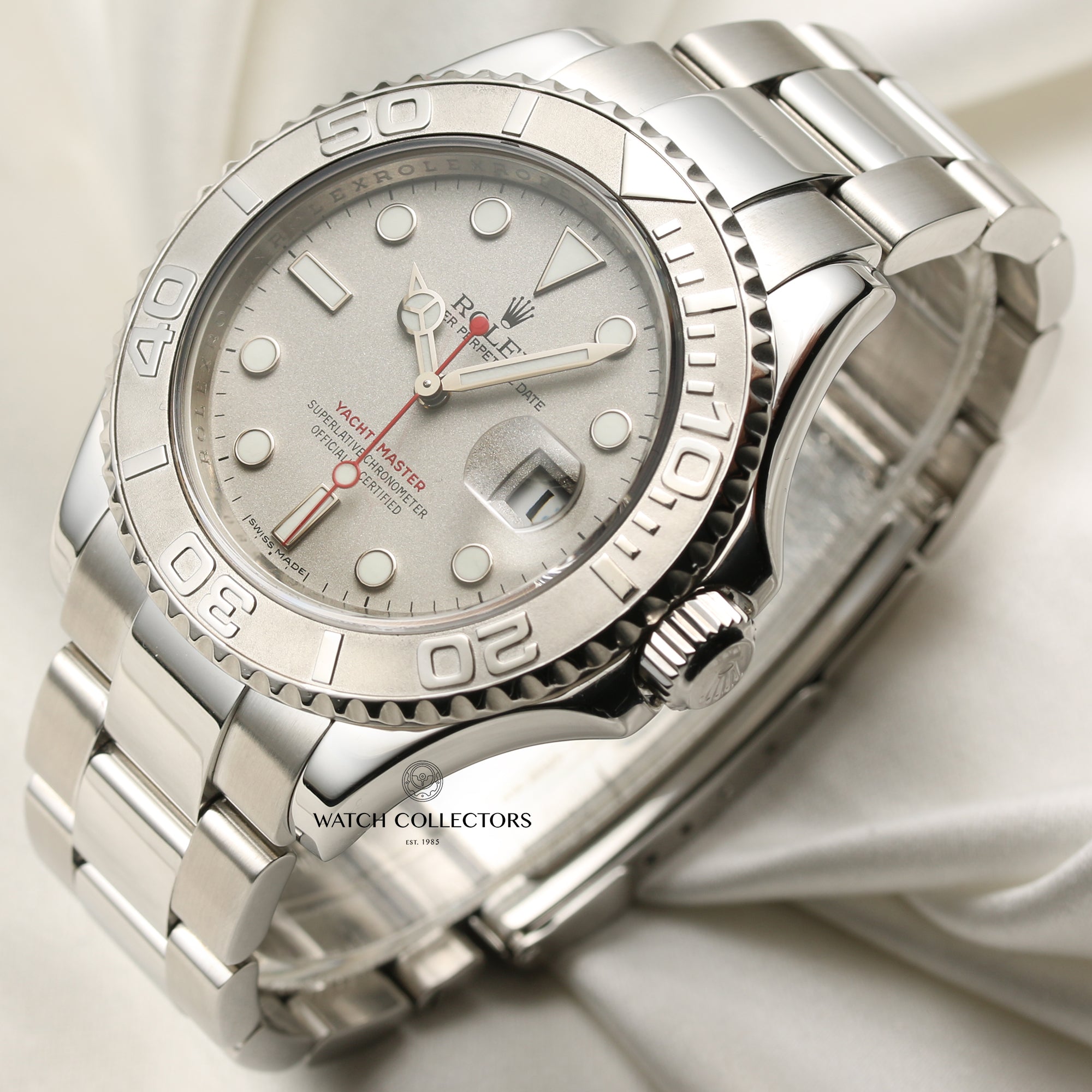 Full Set Rolex Yacht-Master 40 16622 Stainless Steel Platinum Second Hand Watch Collectors 3