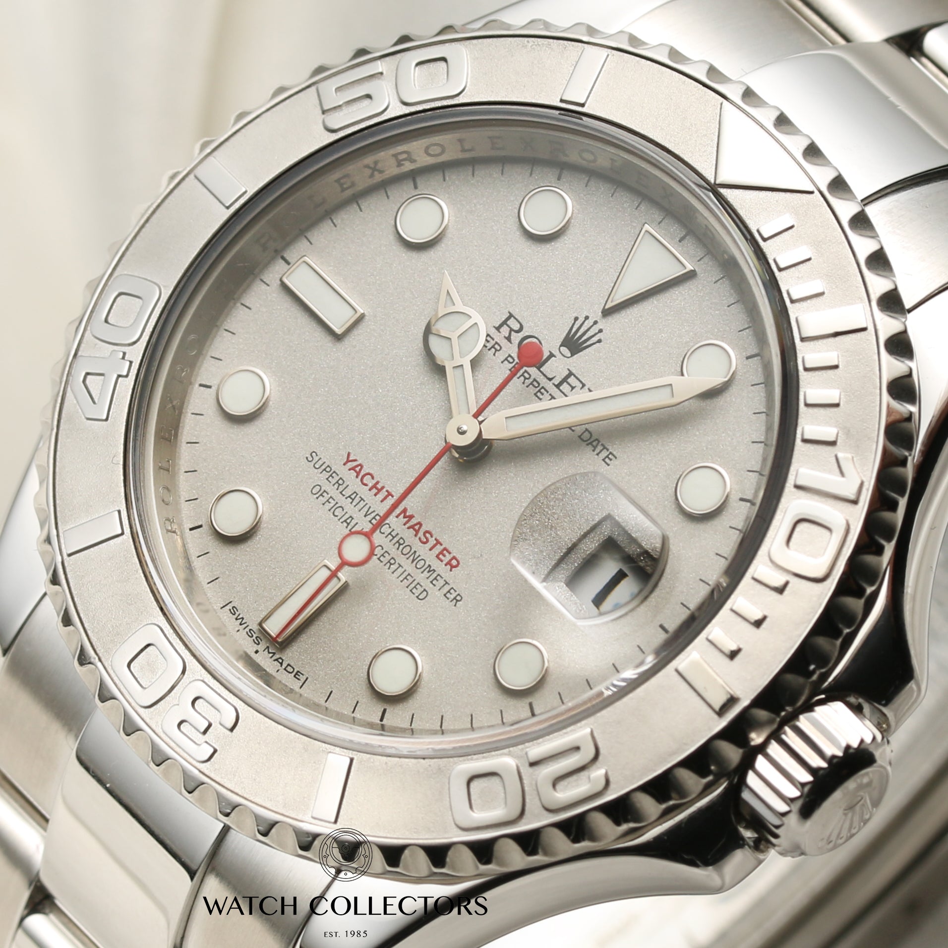 Full Set Rolex Yacht-Master 40 16622 Stainless Steel Platinum Second Hand Watch Collectors 4
