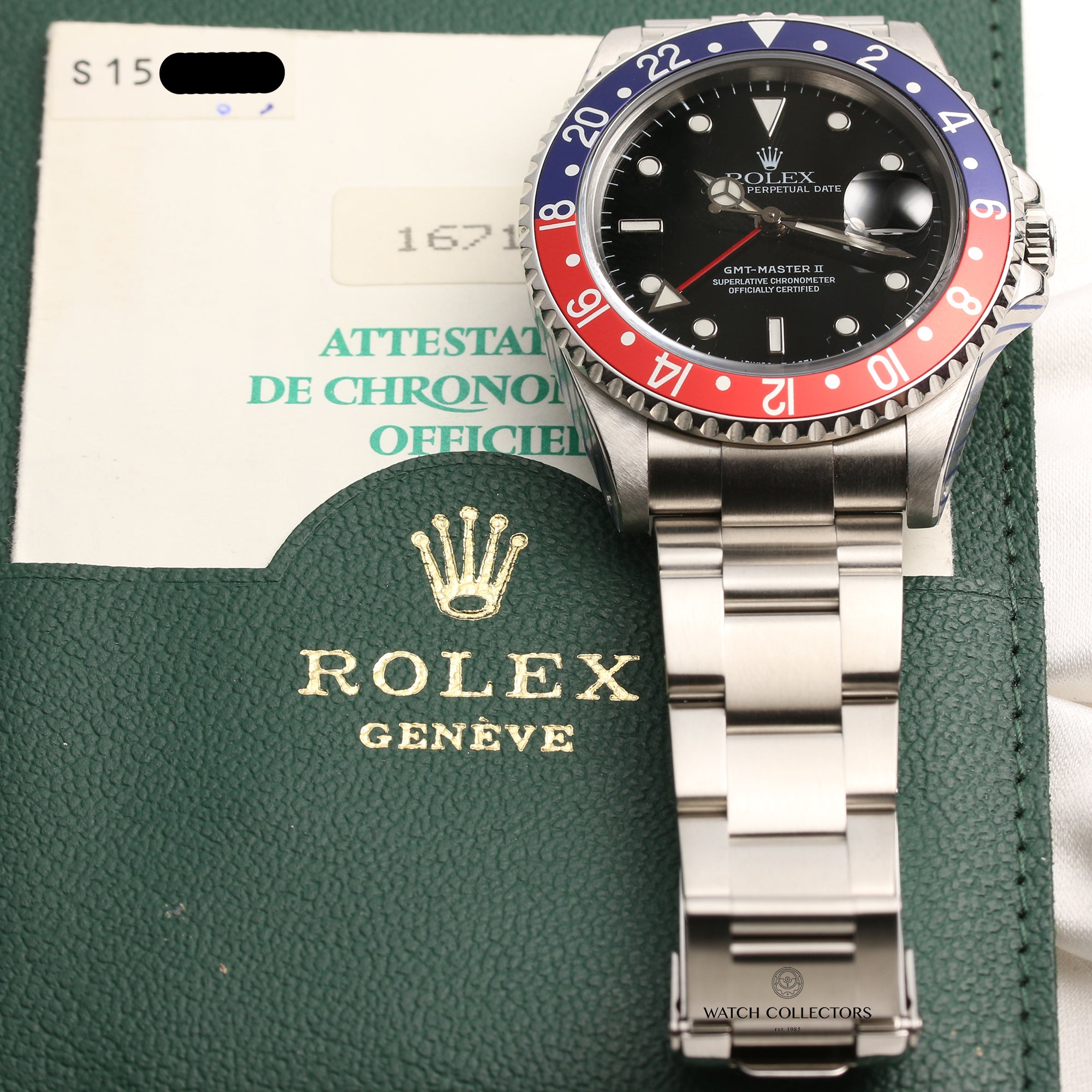 Full Set Service Sticker Rolex GMT-Master II 16710 Pepsi Stainless Steel Second Hand Watch Collectors 11