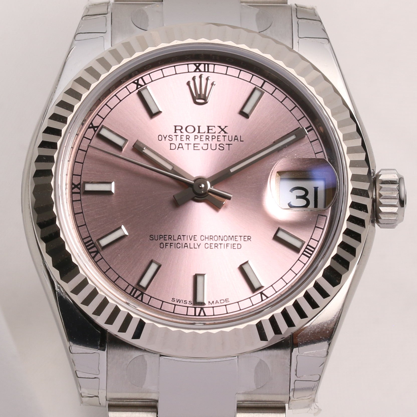 Full Set Unworn Midsize DateJust 178274 Stainless Steel & 18K White Gold Bezel Second Hand Watch Collectors 2