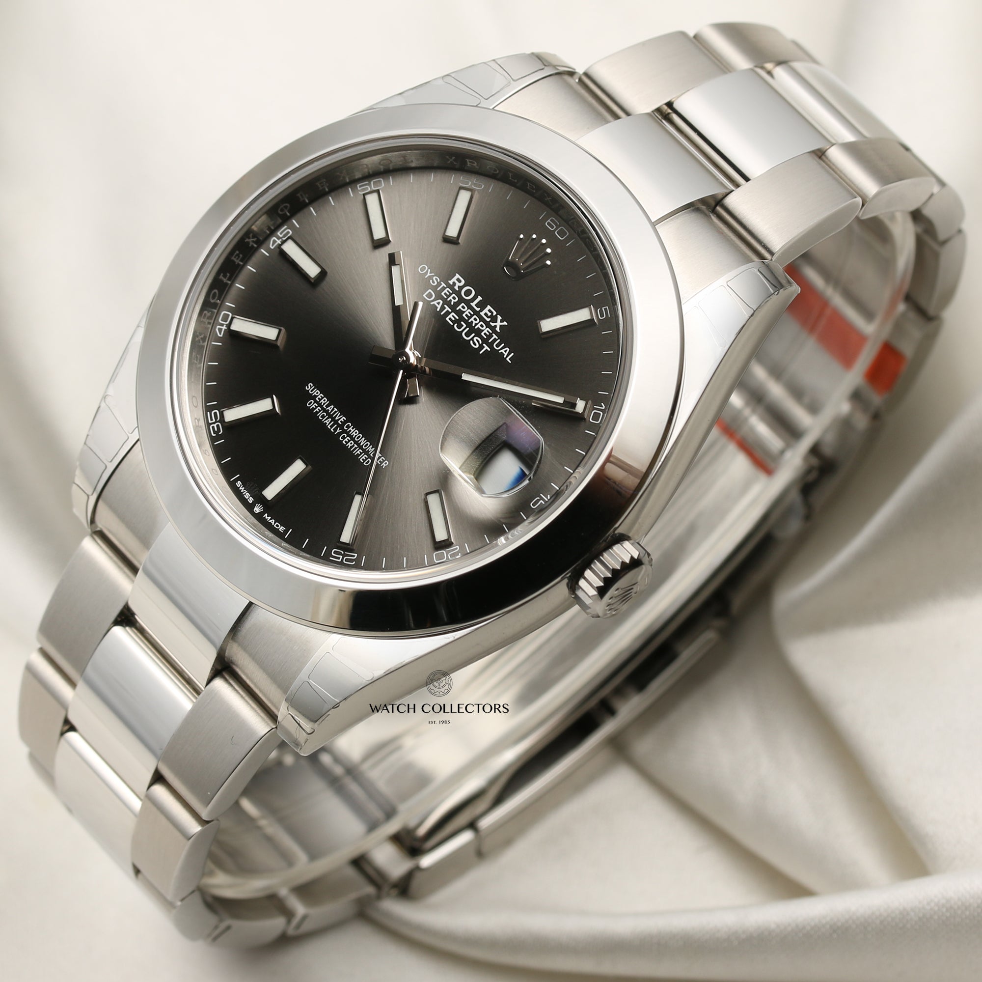 Full Set Unworn Rolex DateJust 41 126300 Rhodium Dial Stainless Steel Second Hand Watch Collectors 3