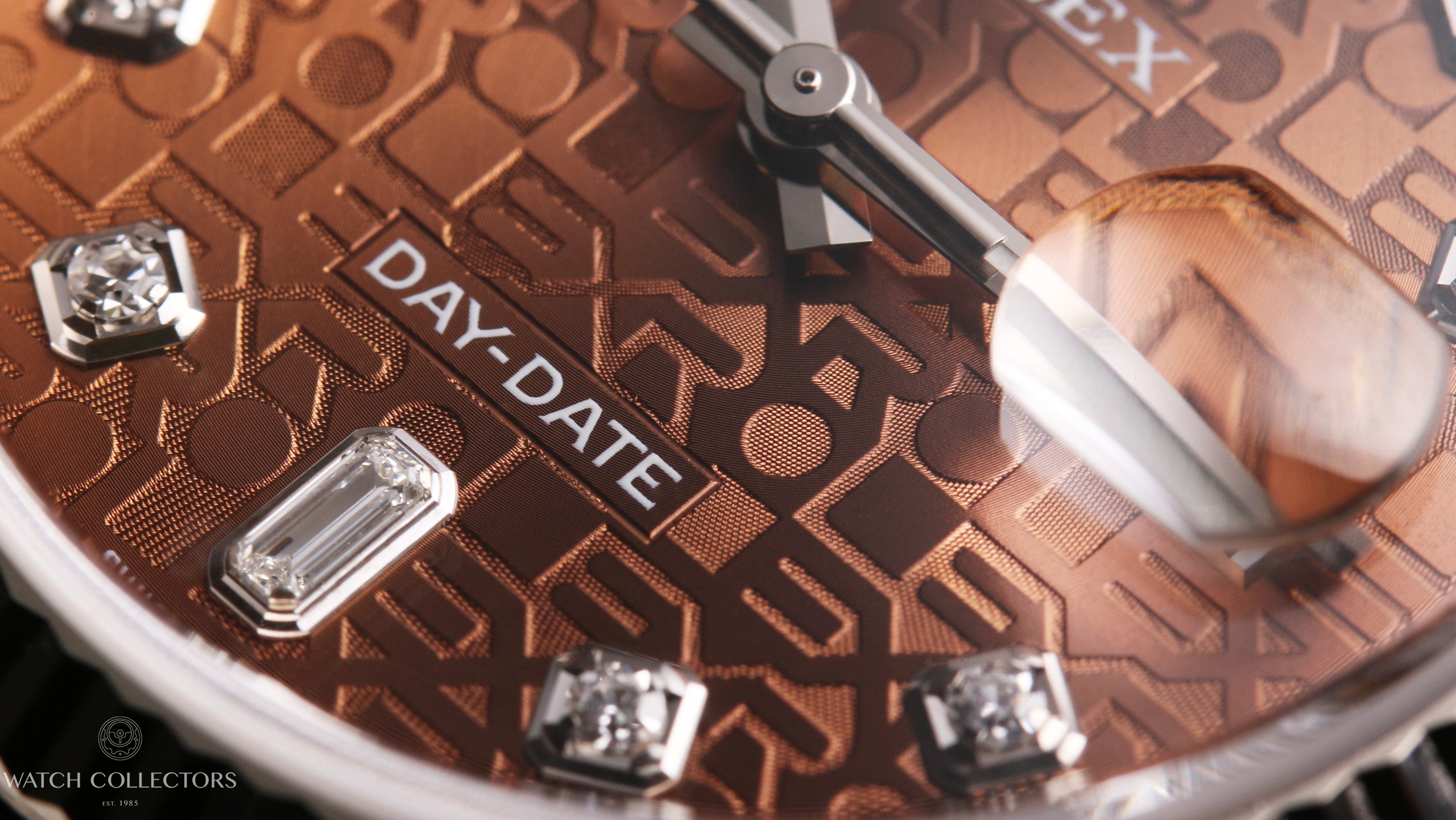 Full-Set-Unworn-Rolex-Day-Date-118239-18K-White-Gold-Brown-Jubilee-Diamond-Dial-Second-Hand-Watch-Collectors-5