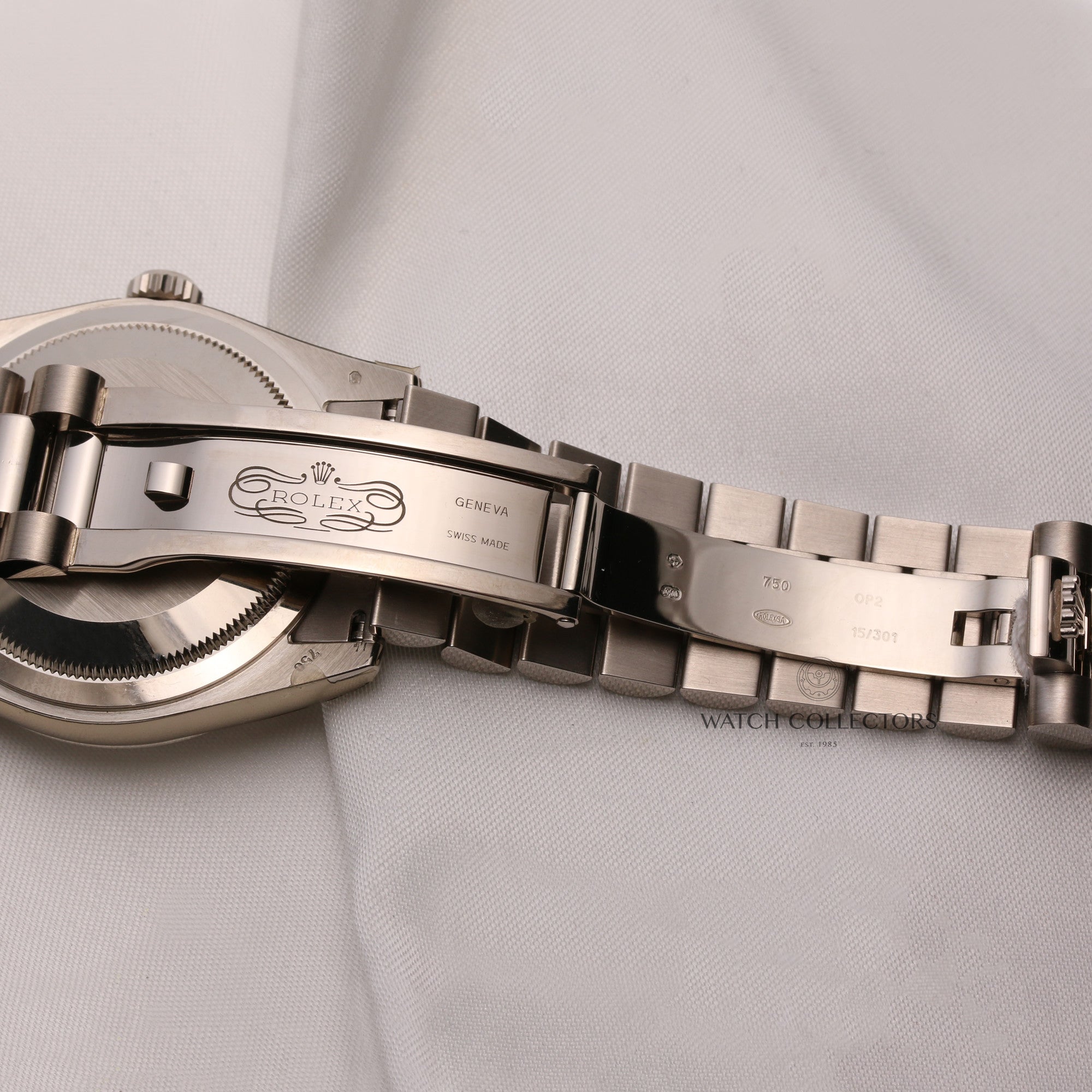 Full-Set-Unworn-Rolex-Day-Date-118239-18K-White-Gold-Brown-Jubilee-Diamond-Dial-Second-Hand-Watch-Collectors-7