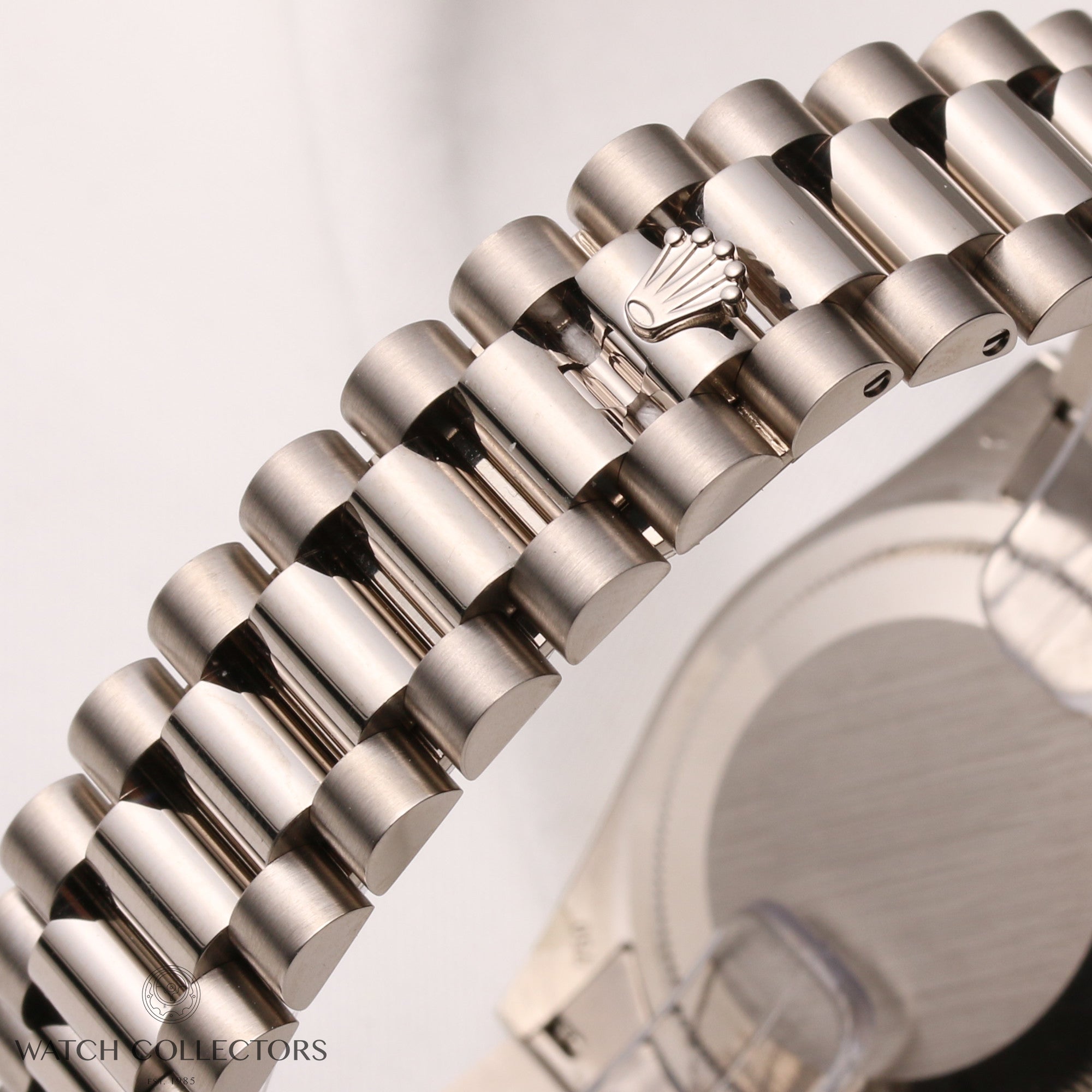 Full-Set-Unworn-Rolex-Day-Date-118239-18K-White-Gold-Brown-Jubilee-Diamond-Dial-Second-Hand-Watch-Collectors-8