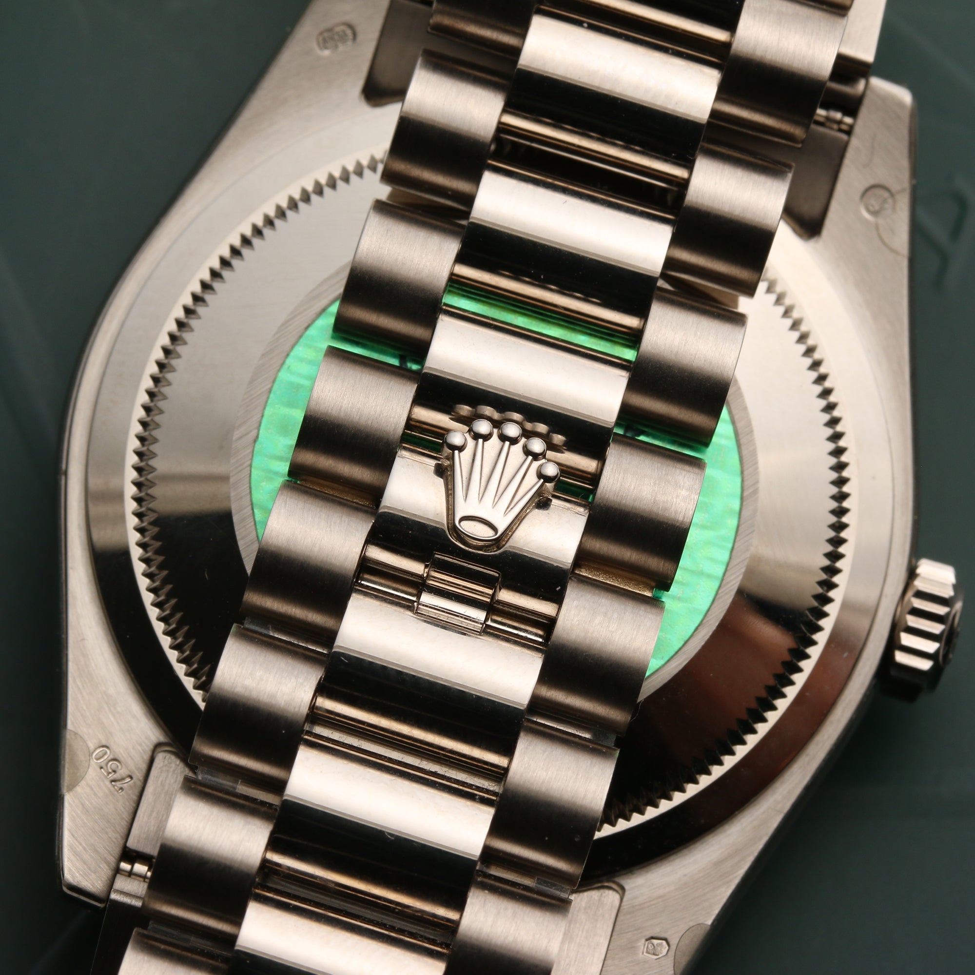 Full Set Unworn Rolex Day-Date 118239 Black Diamond Dial 18K White Gold Second Hand Watch Collectors 10