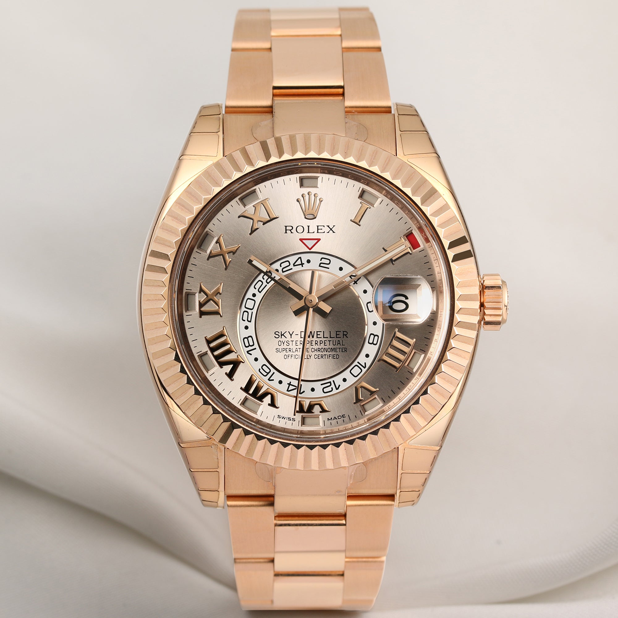 Full Set Unworn Rolex Sky-Dweller 326935 18K Rose Gold Second Hand Watch Collectors 1